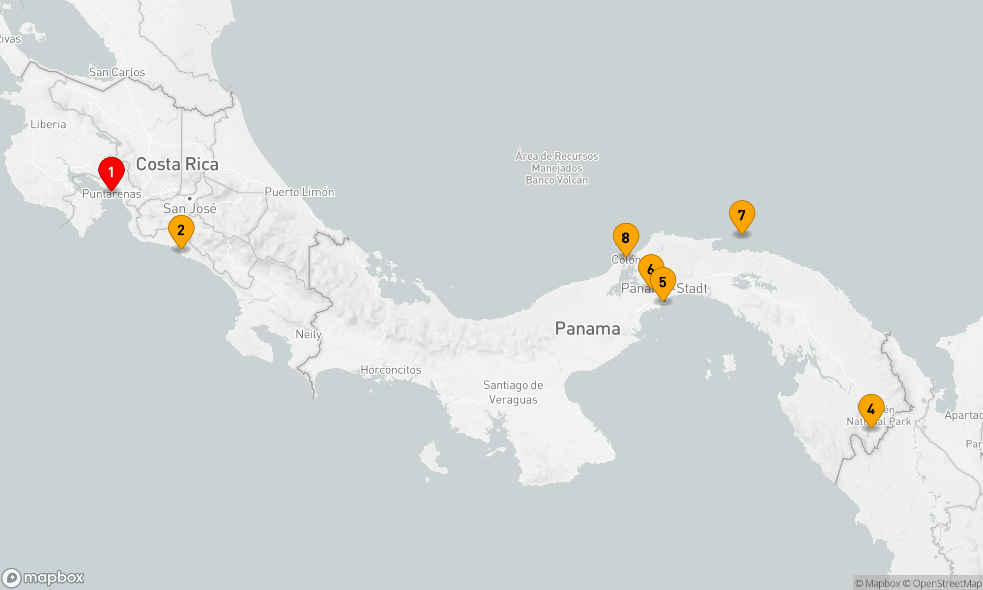 Route 7 Nächte - Panama und Costa Rica auf dem Seeweg: Die Naturwunder Mittelamerikas – mit Smithsonian Journeys