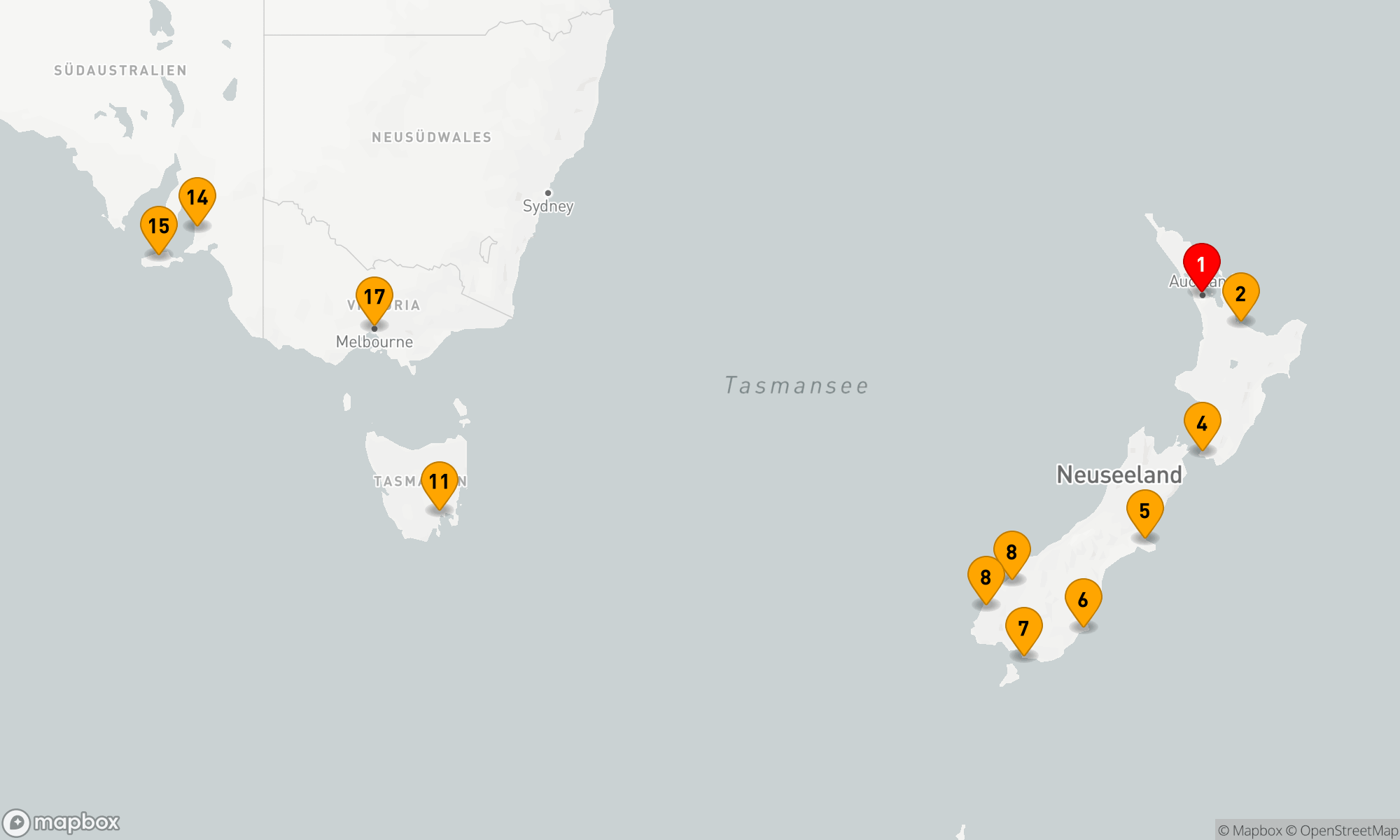 Route 16 Nächte - Von Neuseelands Küsten zu Australien Flüssen Kommetjentzt