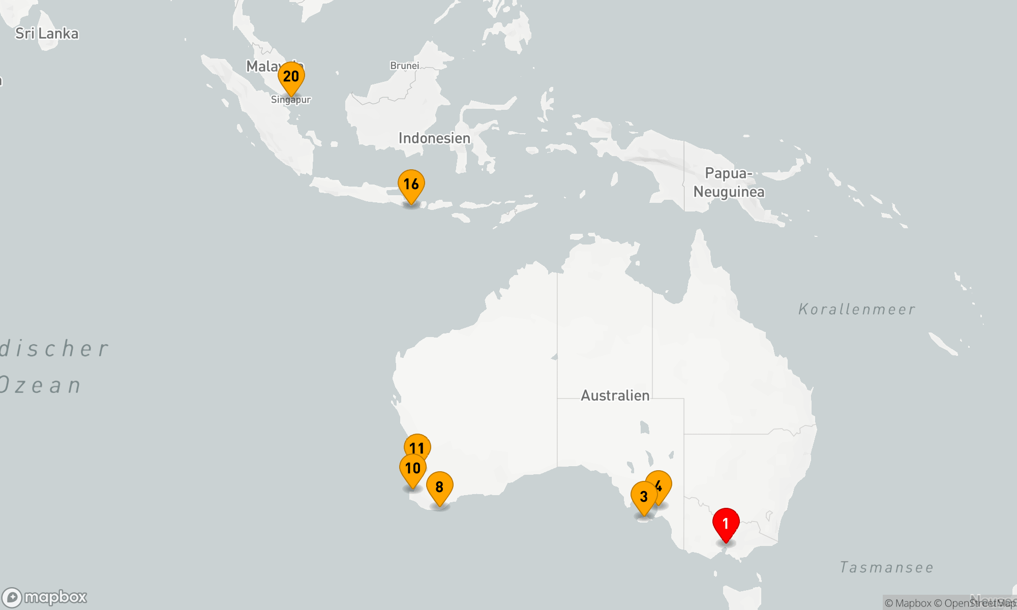 Route 19 Nächte - Entdeckungsreise von Australien nach Südostasien