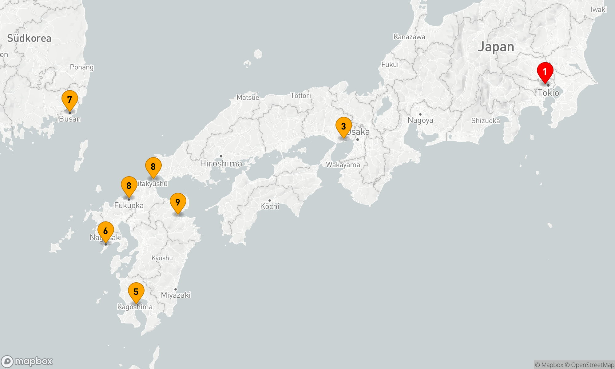 Route 10 Nächte - Japanische Abenteuerreise  Metropolen und Naturwunder