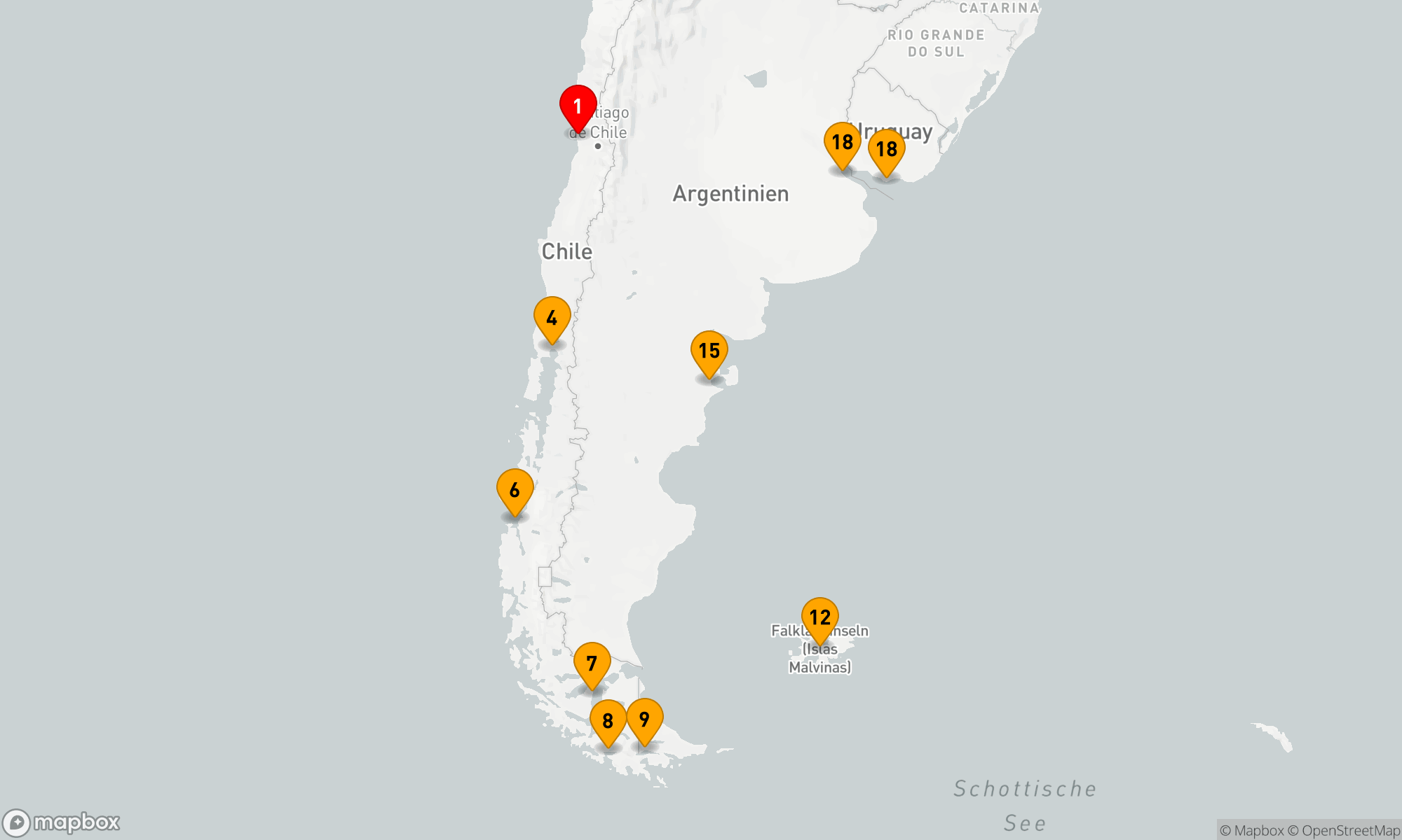 Route 18 Nächte - Zauberhafte Reise entlang der Südamerikanischen Küste