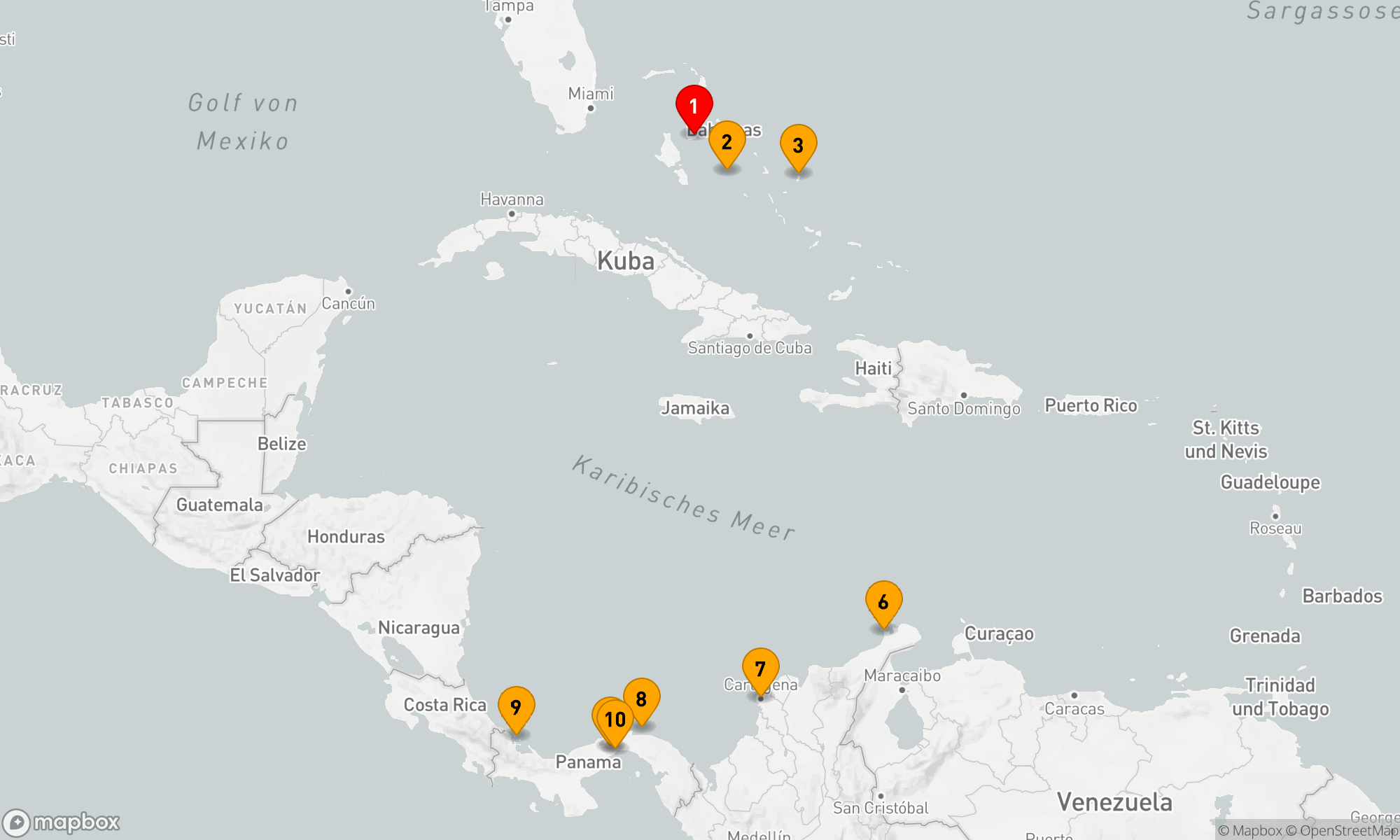 Route 10 Nächte - Unberührte Inseln der Bahamas & der Panamakanal