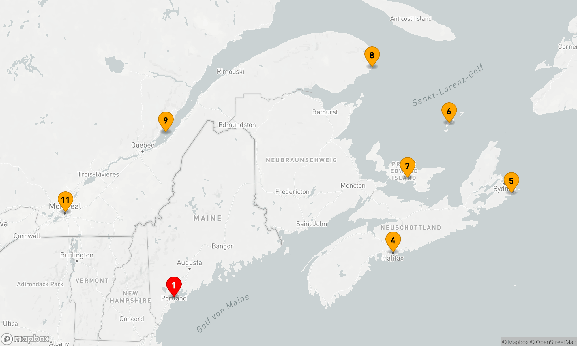 Route 11 Nächte - Kontraste in Kanada und am Sankt-Lorenz-Strom
