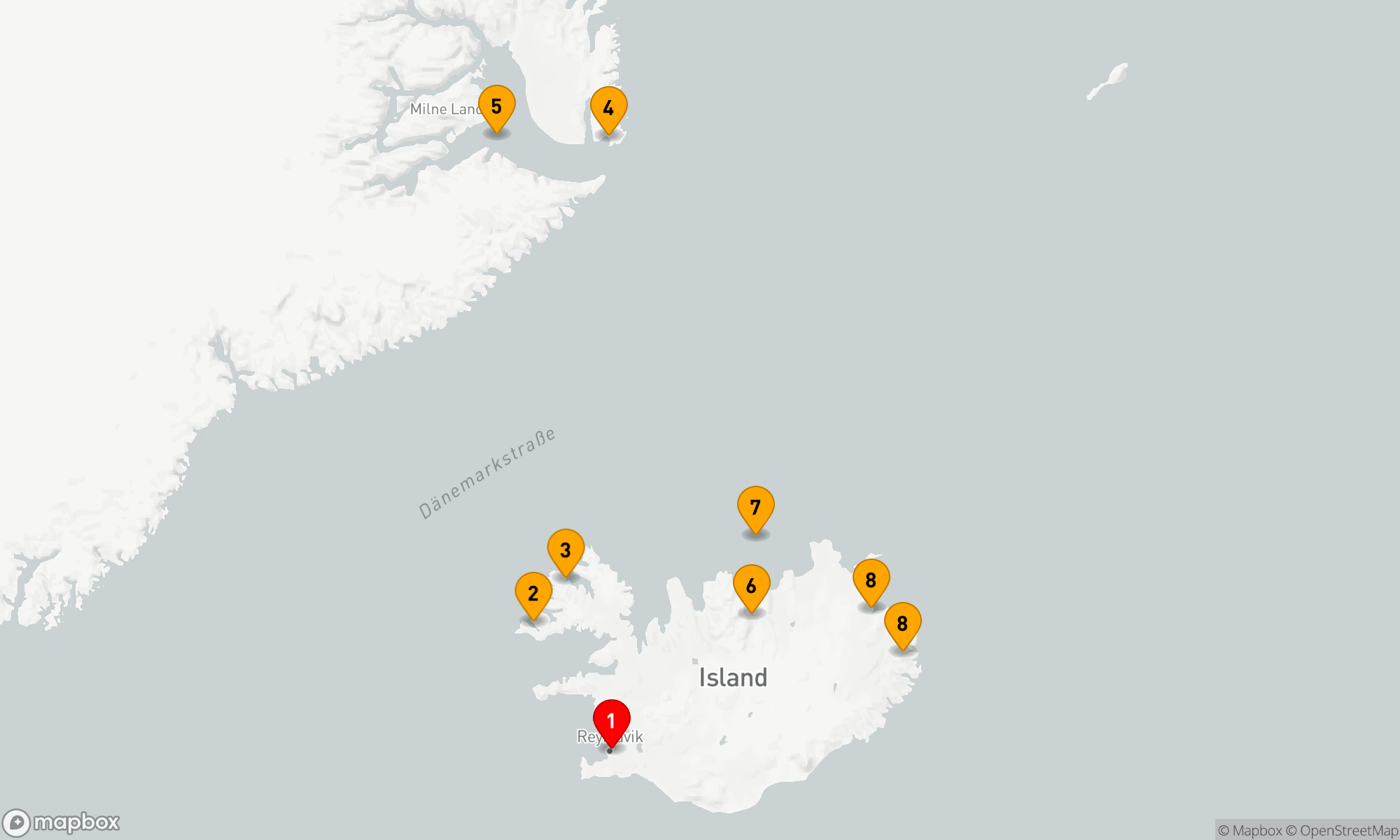 Route 10 Nächte - Island,  Grönland & Überquerung des Polarkreises