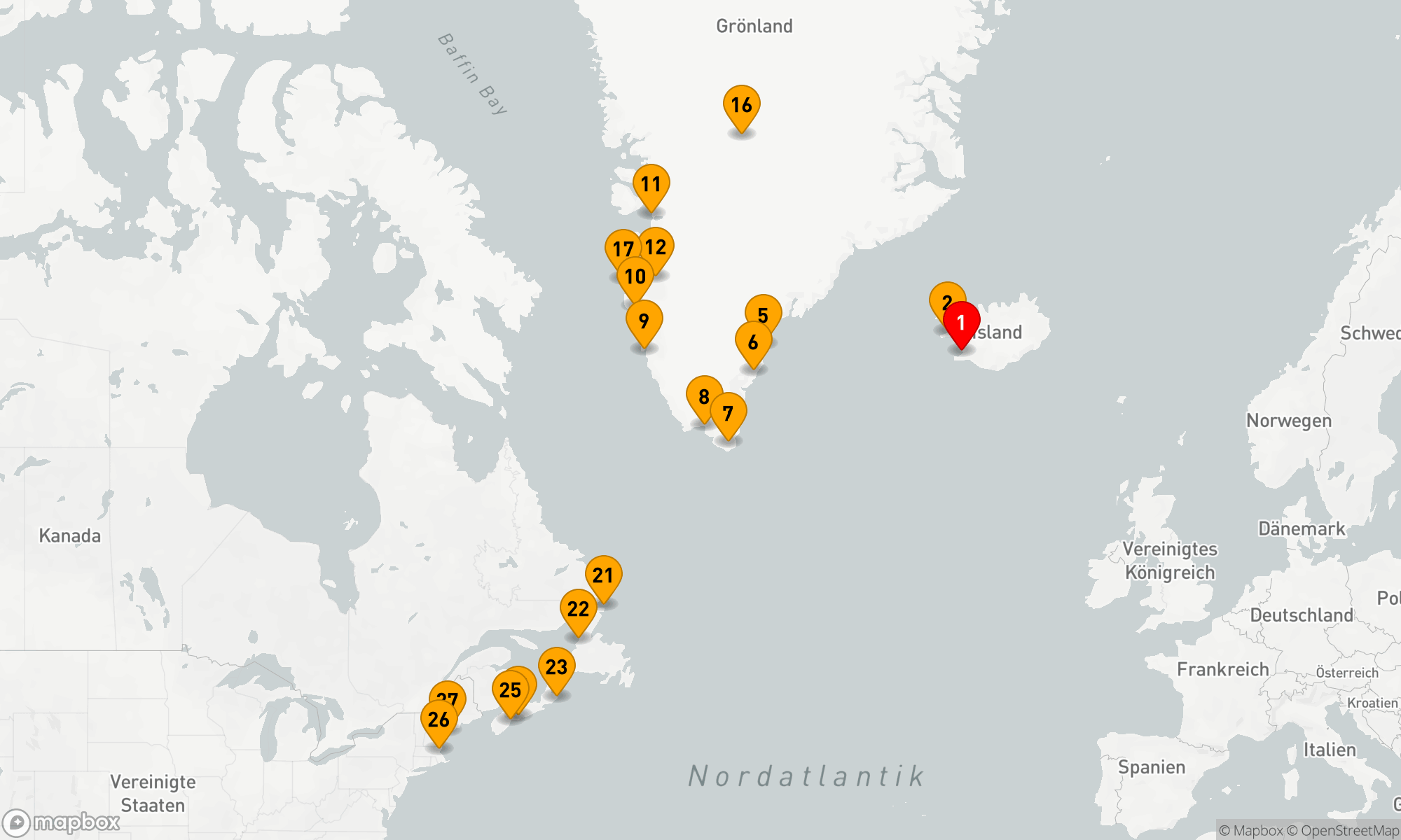 Route 26 Nächte - Ultimative Wikinger-Entdeckung: Von Island nach Grönland