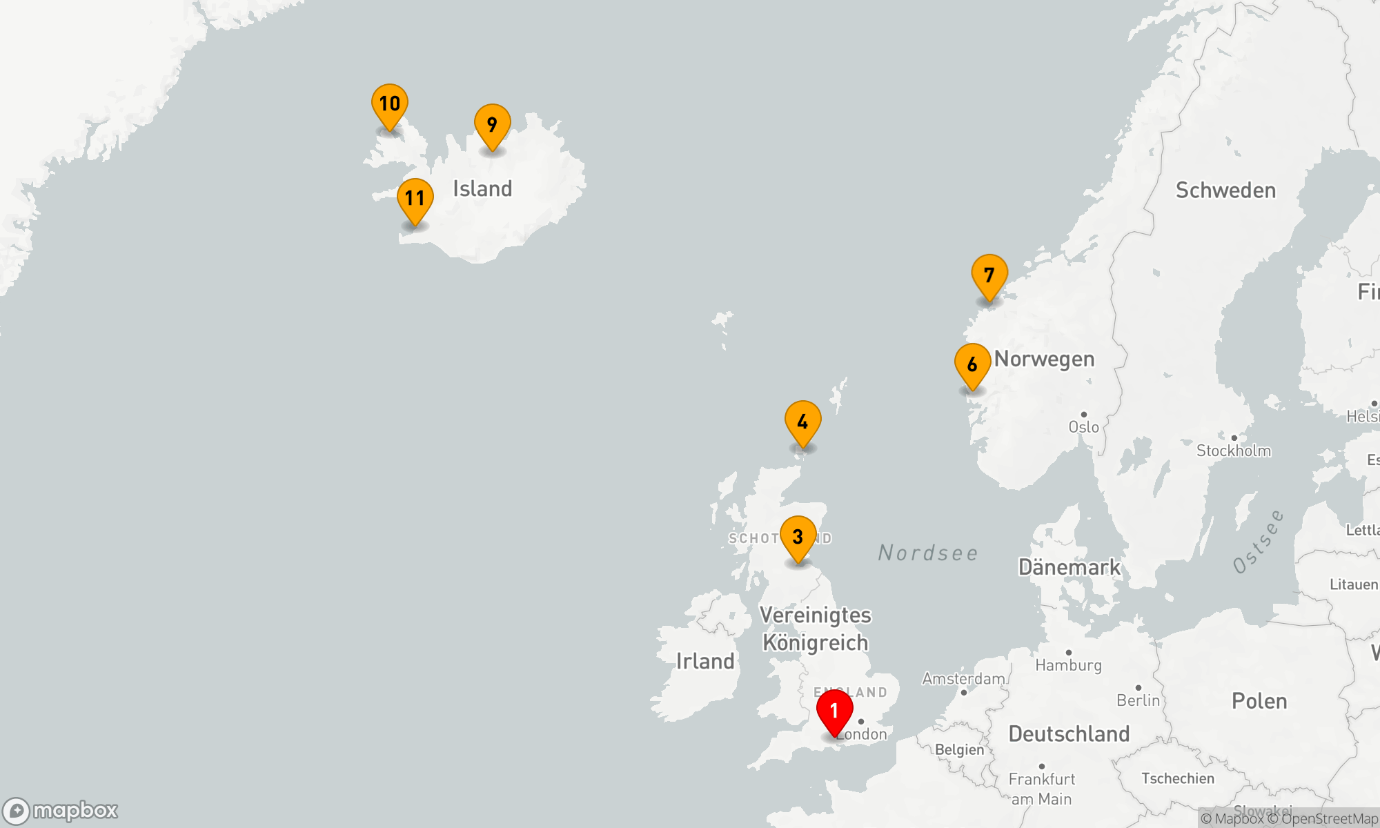 Route 11 Nächte - EUROPA - ISLAND
