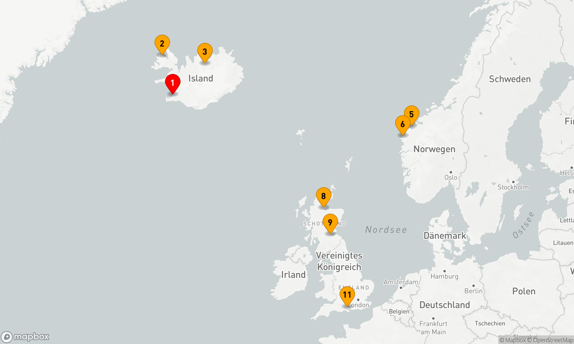 Route 10 Nächte - Von den Fjorden zum Königreich: Islands und Schottlands Highlights