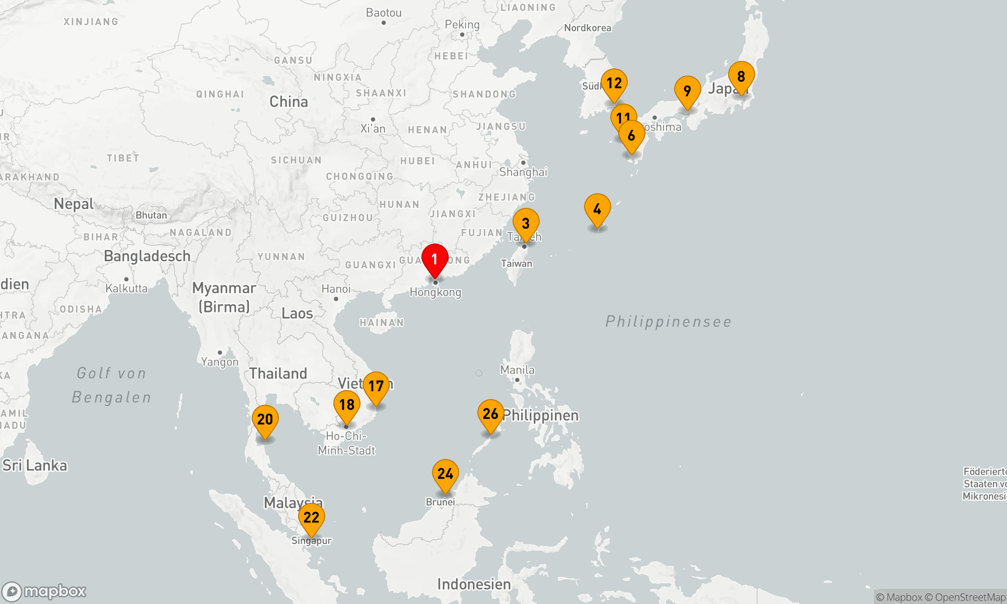 Route 28 Nächte - Asiatische Entdeckungsreise mit Costa Kreuzfahrten