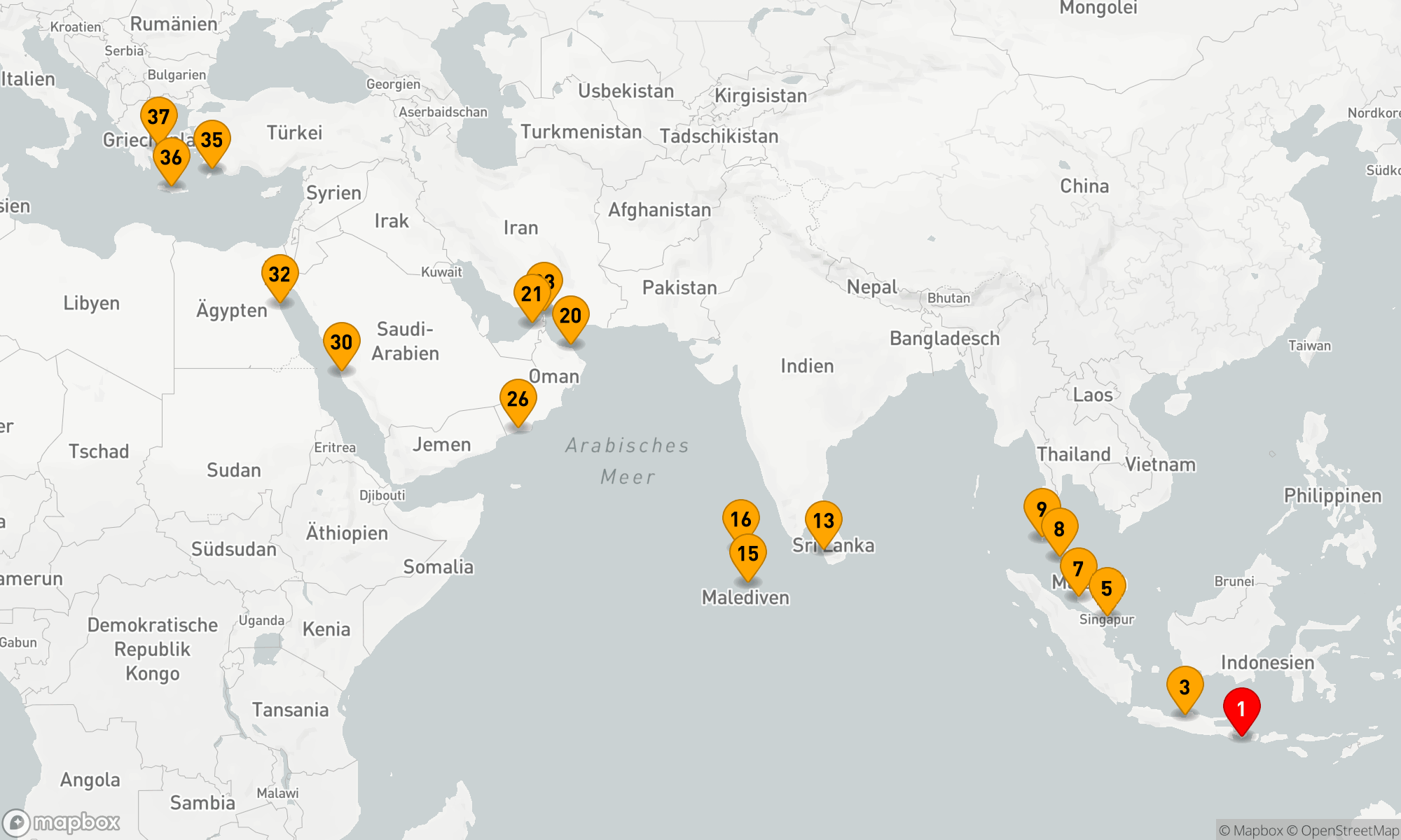 Route 36 Nächte - Von Asien über den Orient in den Okzident