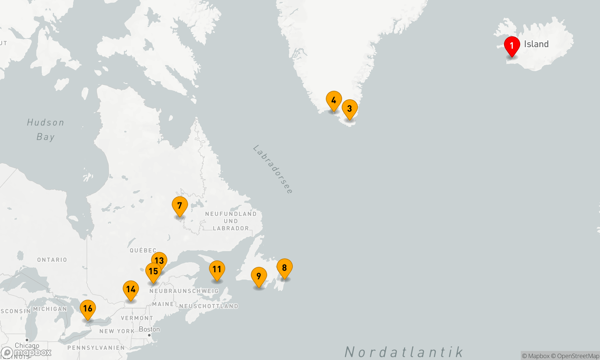 Route 15 Nächte - Auf Erkundung in Grönland und Kanada mit Saint-Pierre und Miquelon