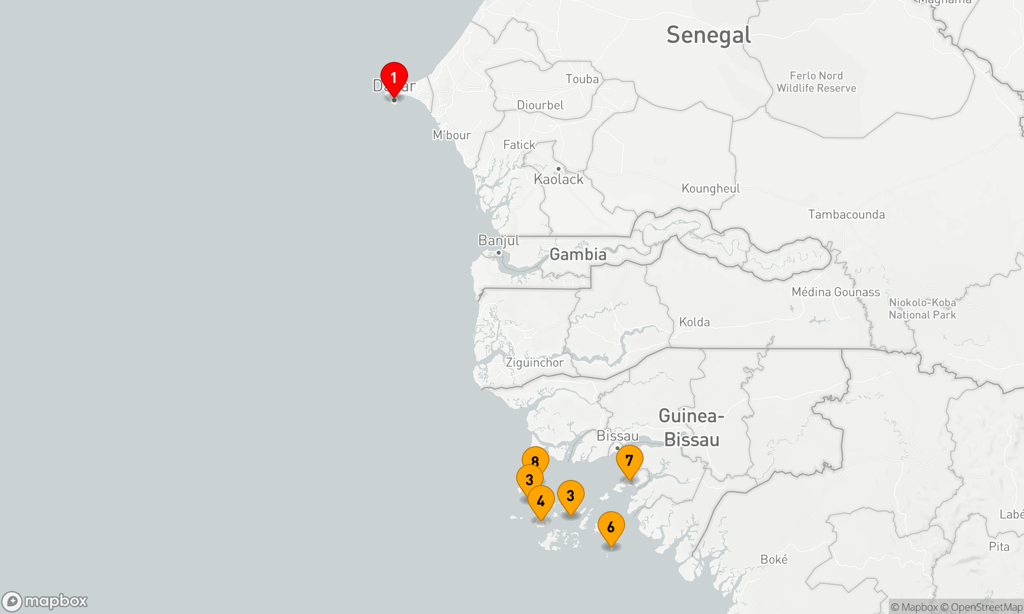 Route 8 Nächte - Abenteuer auf den Bissagos