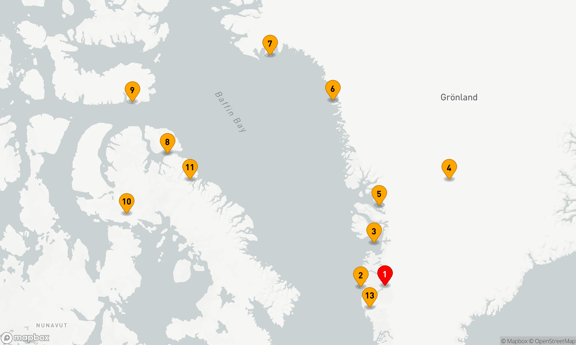 Route 13 Nächte - Geheimnisse des Baffinmeers