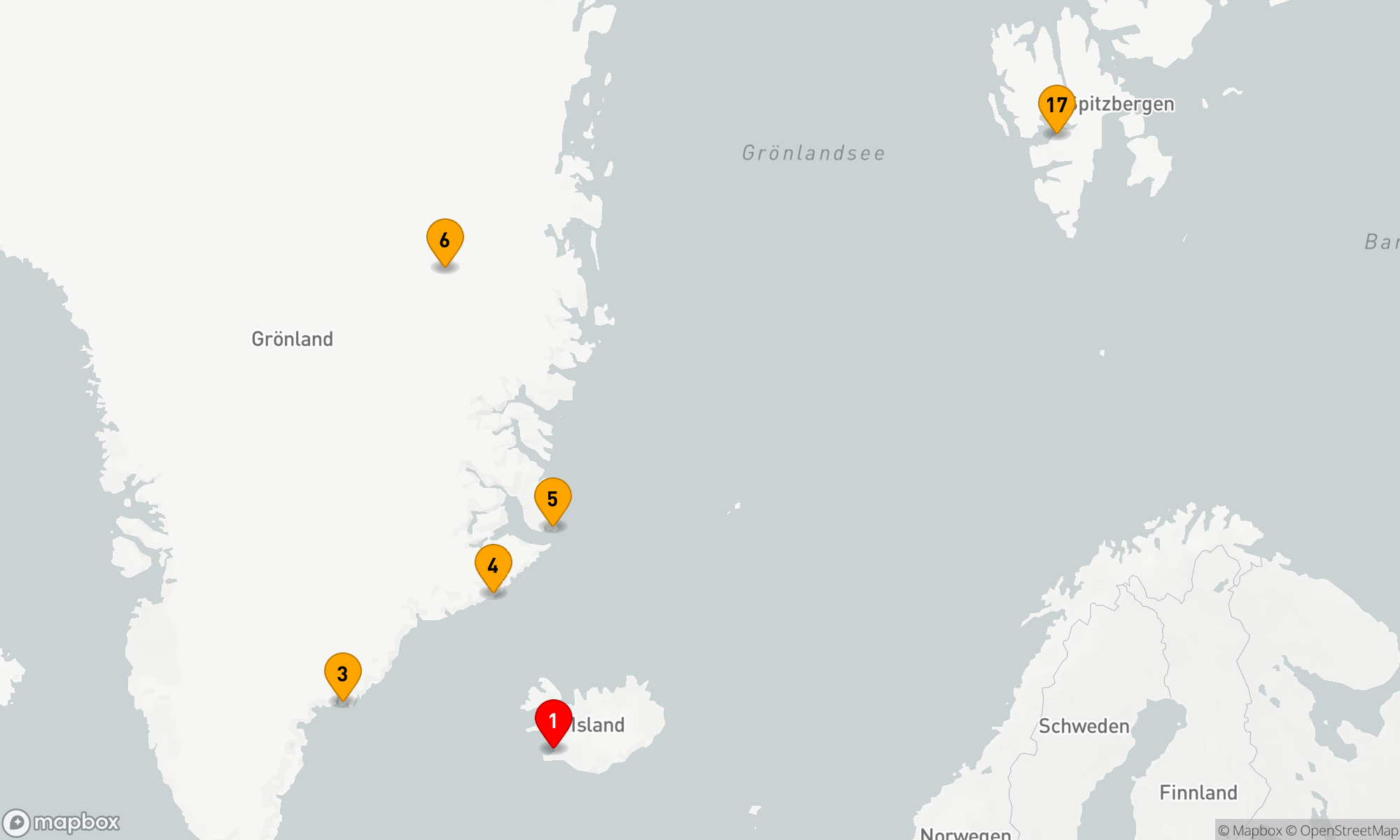 Route 16 Nächte - Im arktischen Eis von Grönland nach Spitzbergen