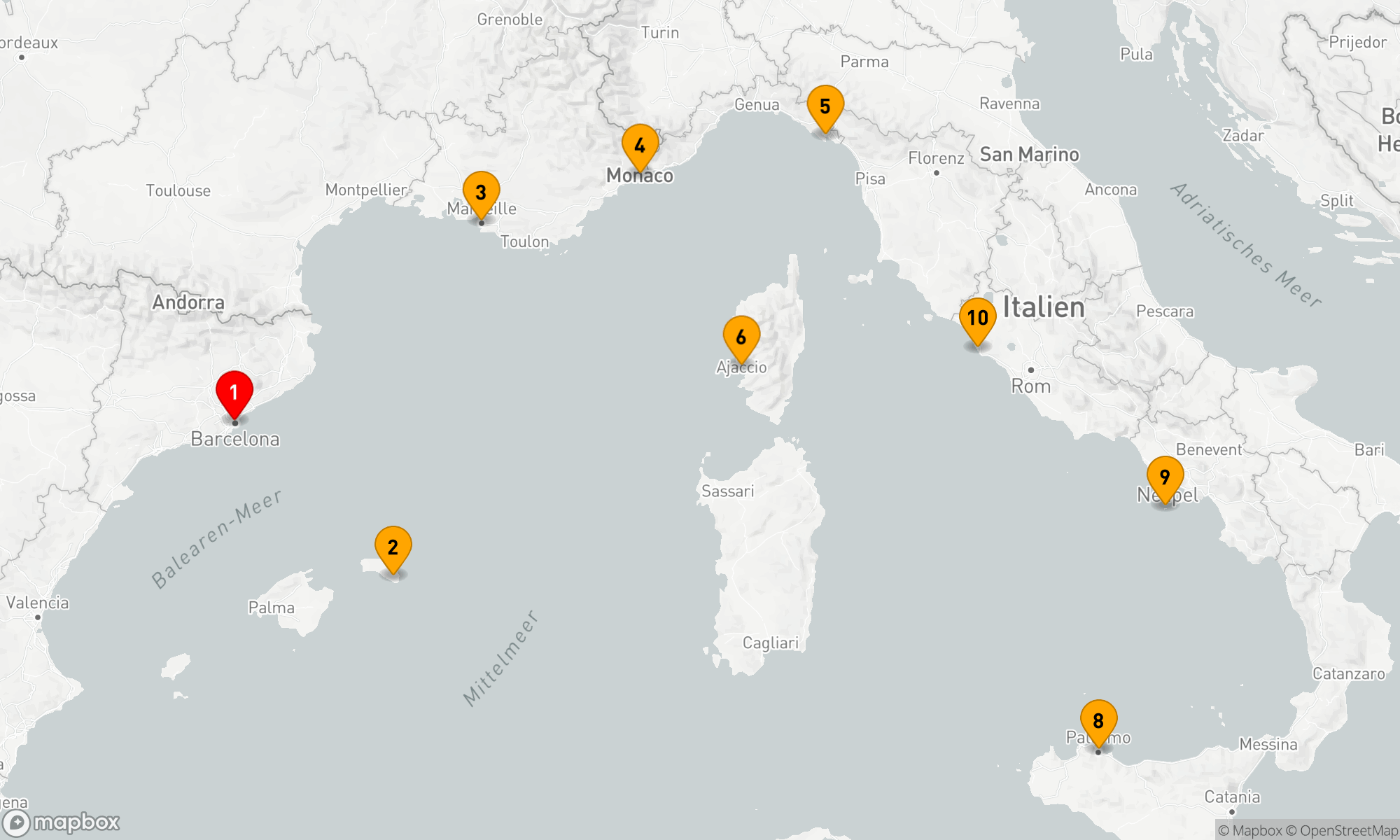 Route 9 Nächte - PLÄTZE & KOLONNADEN
