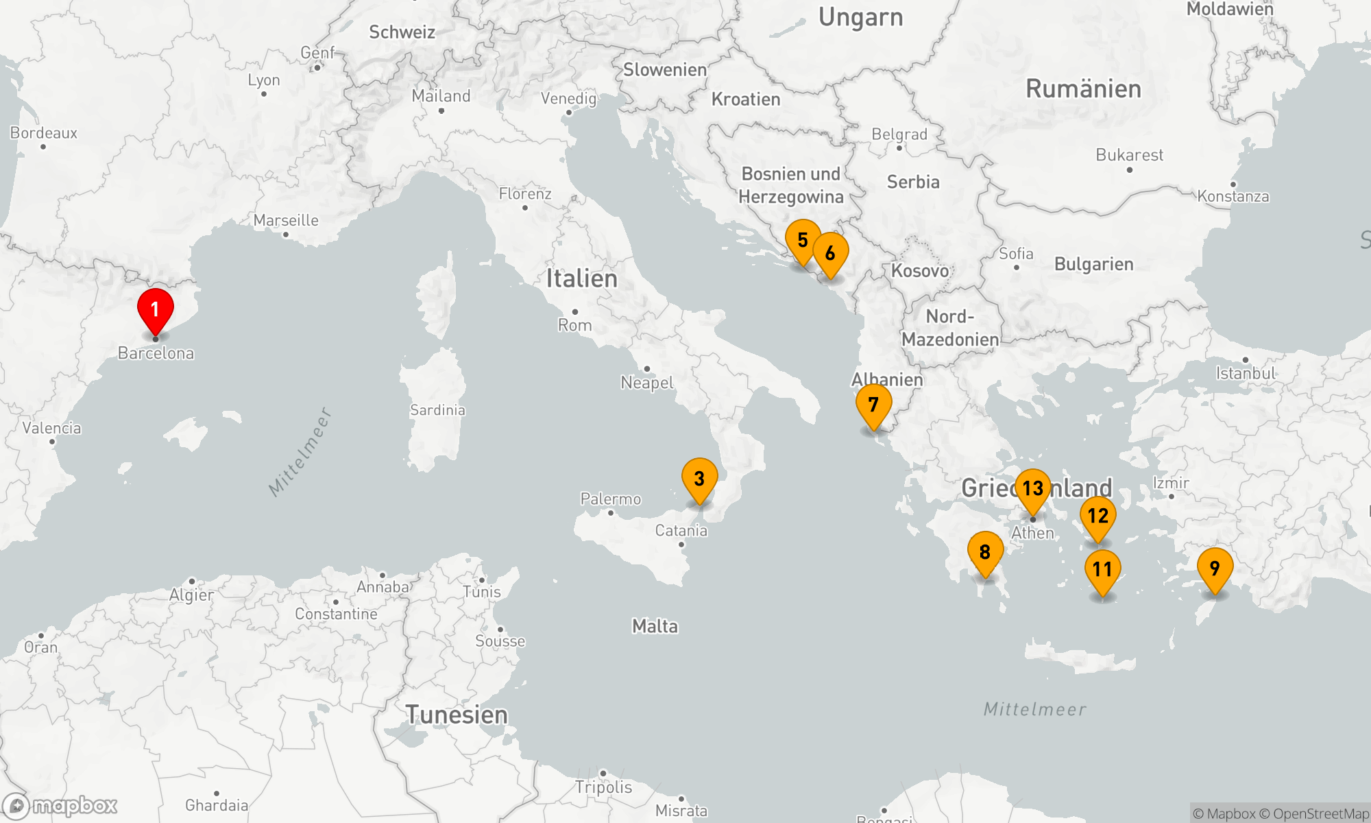 Route 12 Nächte - EDELSTEINE DES ÖSTLICHEN MITTELMEERS