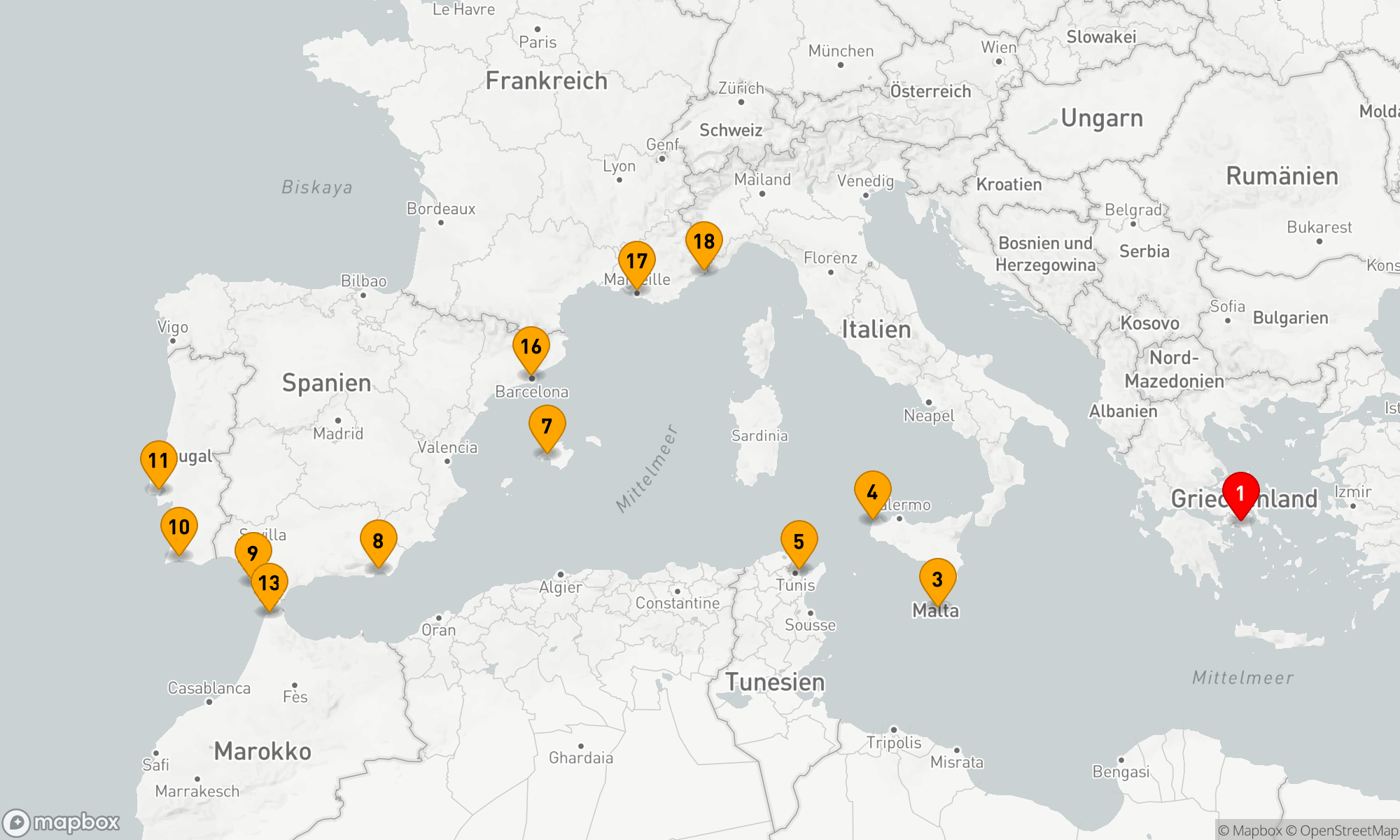 Route 17 Nächte - MEDITERRANE MYSTIK