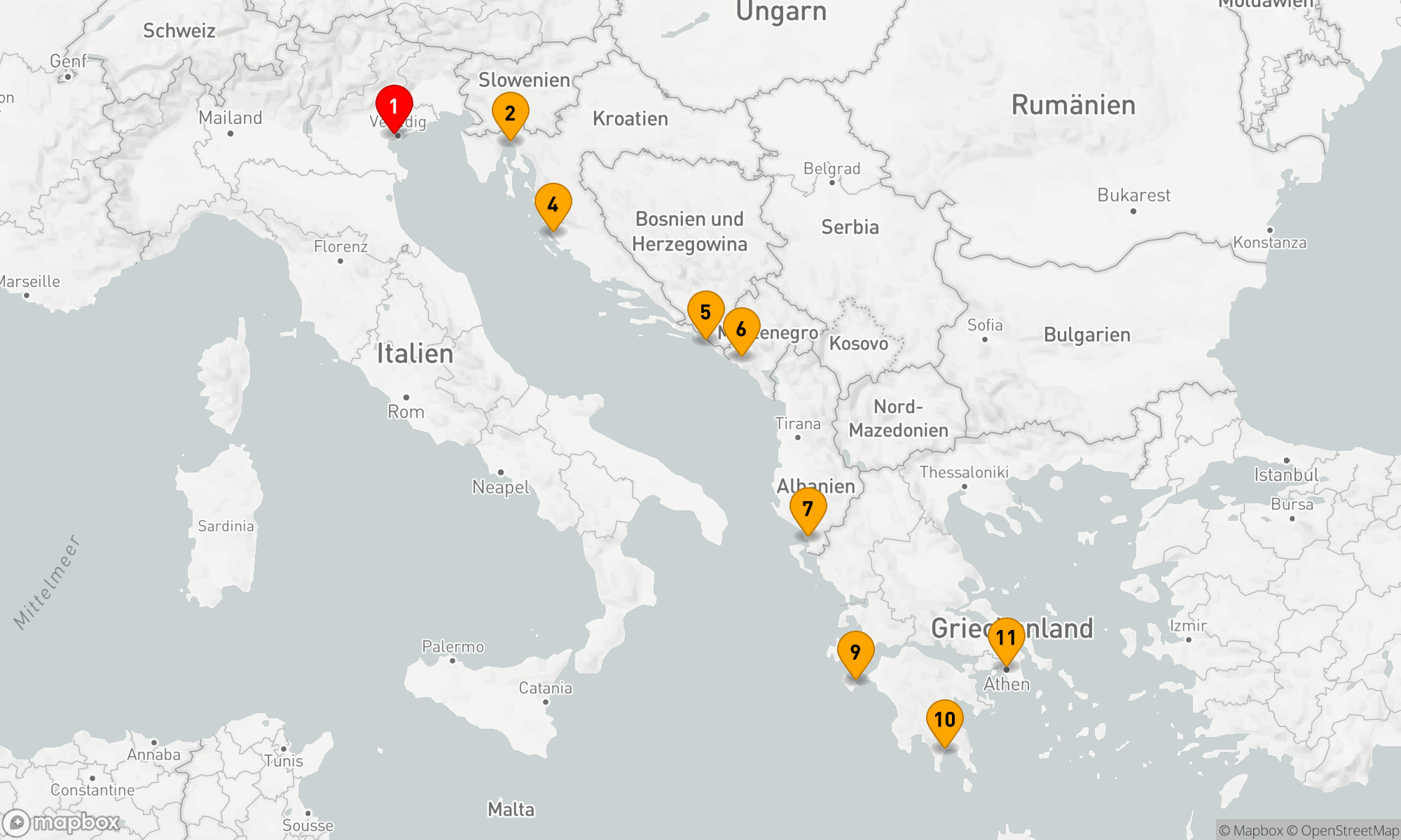 Route 10 Nächte - GRIECHISCHE MYTHEN