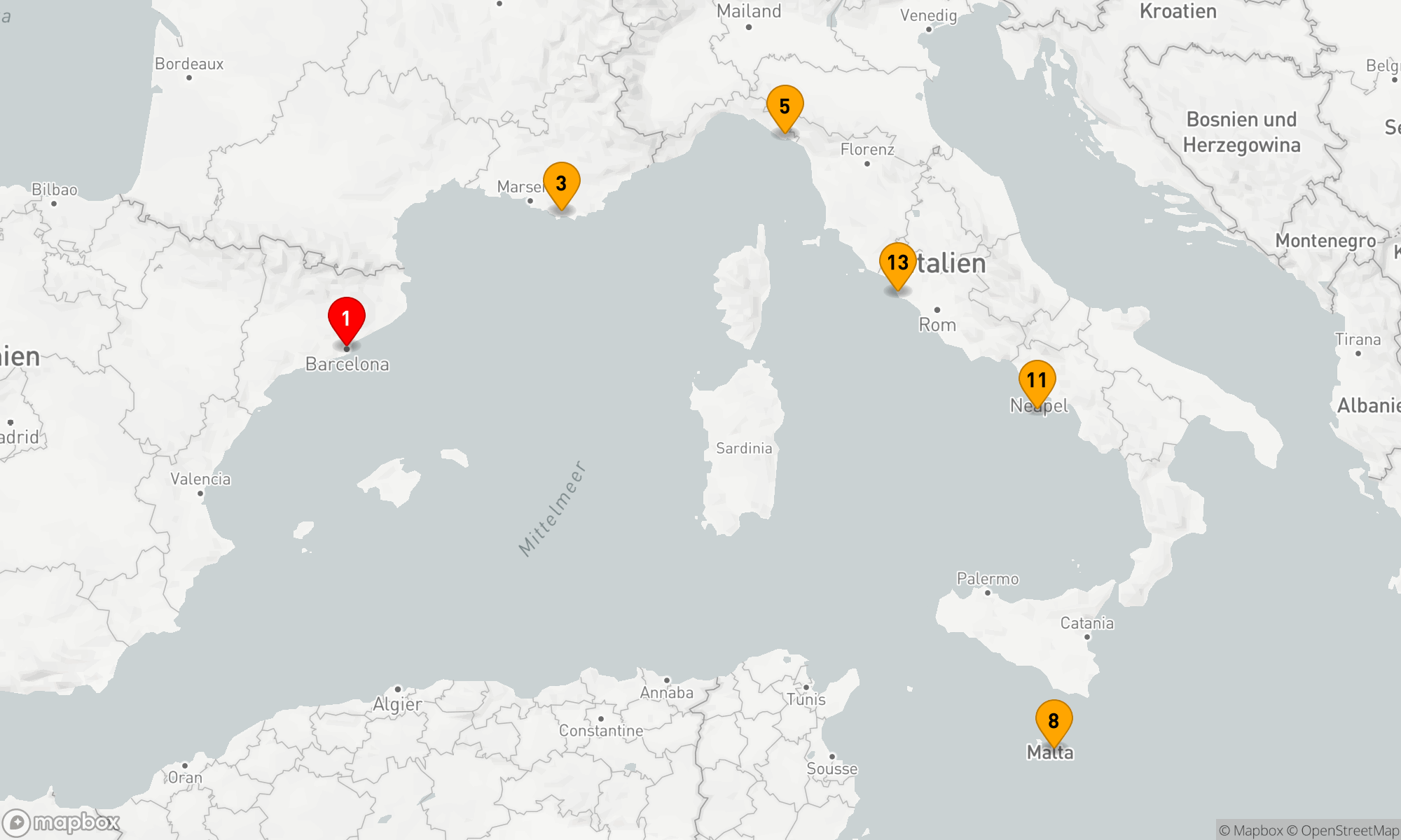 Route 12 Nächte - MEDITERRANE NÄCHTE