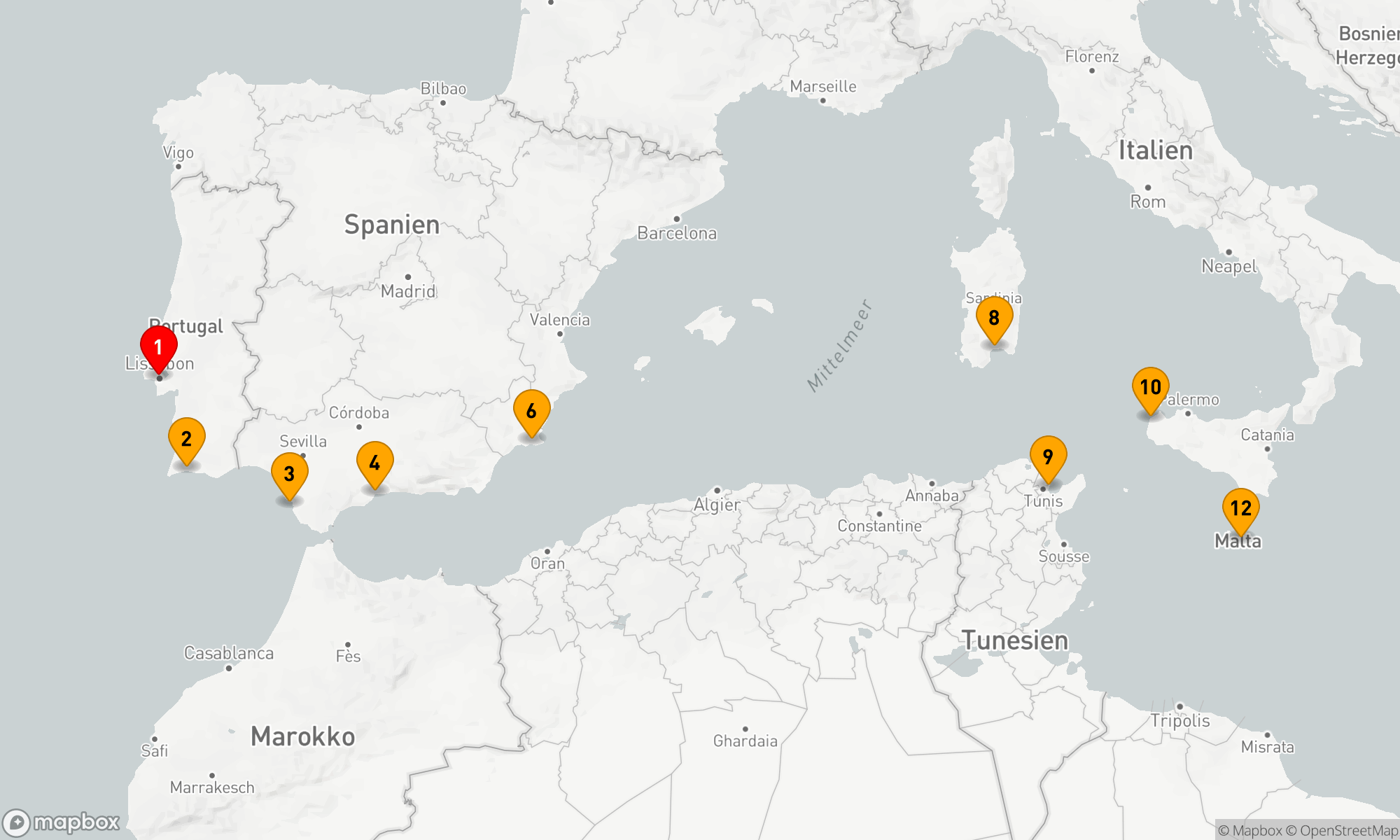 Route 11 Nächte - STERNE VON IBERIEN