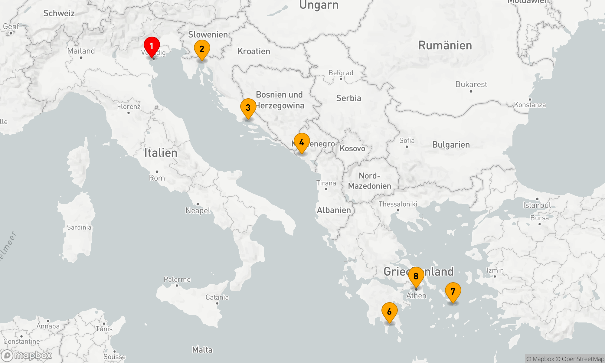 Route 7 Nächte - MEDITERRANE ENTDECKUNG