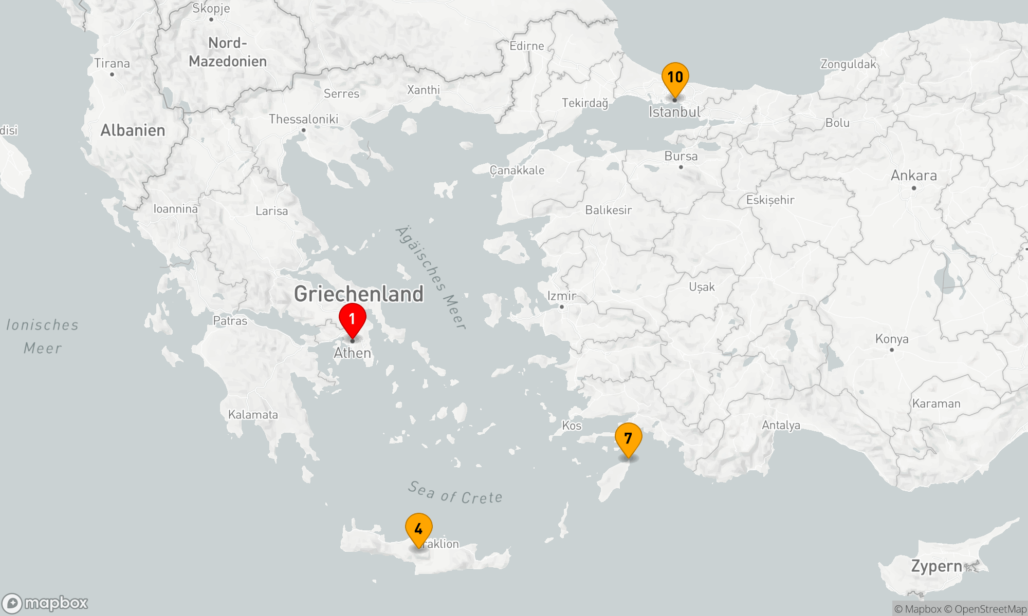 Route 10 Nächte - GLAMOURÖSE GRIECHISCHE NÄCHTE