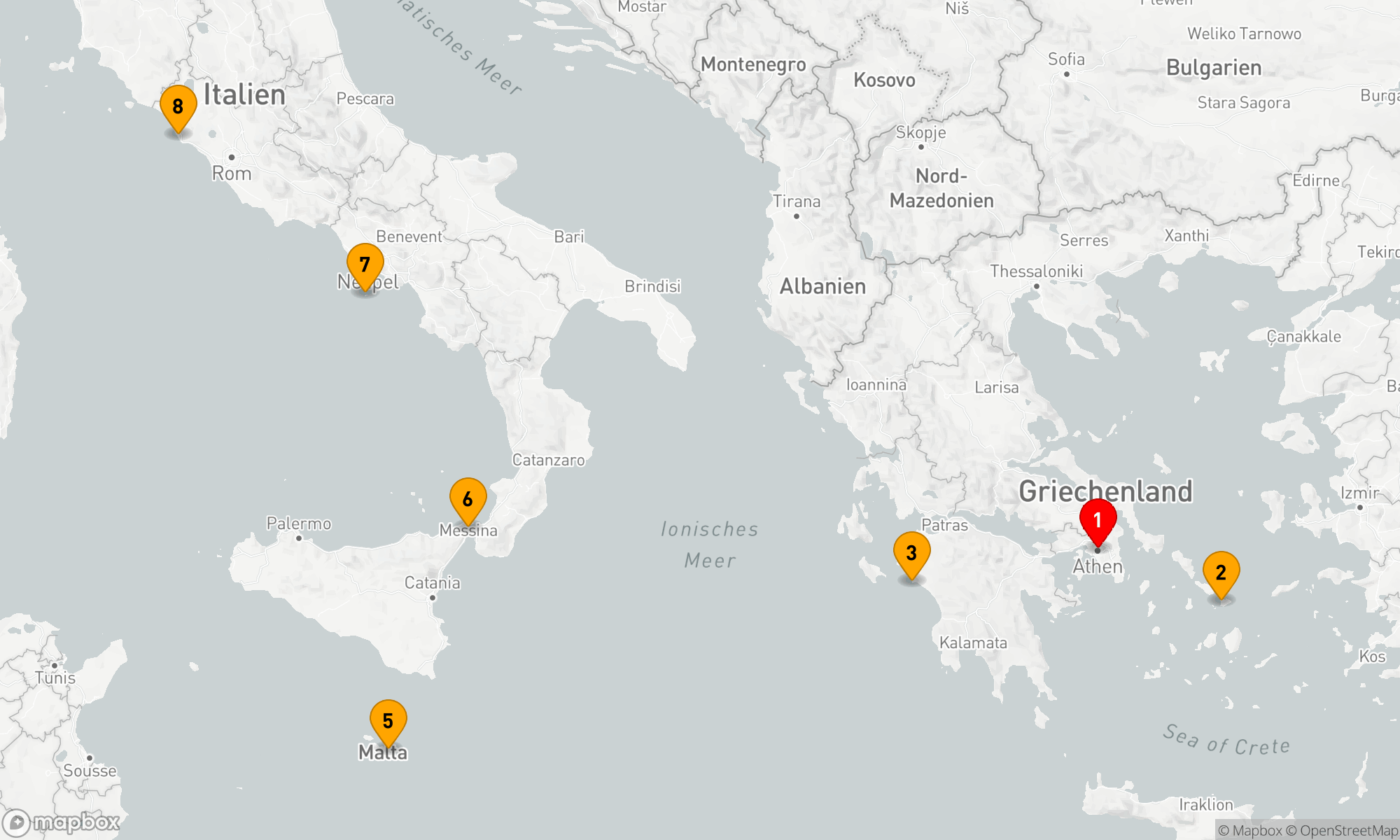 Route 7 Nächte - MAJESTÄTISCH MEDITERRAN
