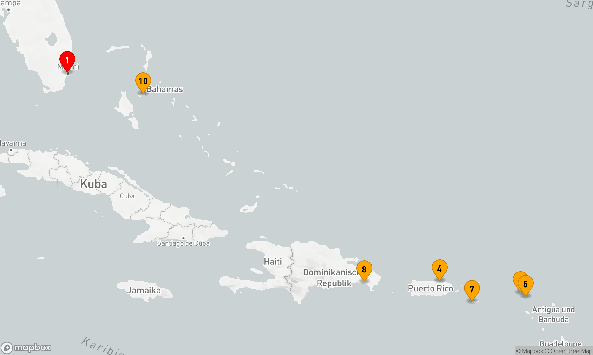 Route 10 Nächte - RIVIERA CHIC & KARIBISCH COOL