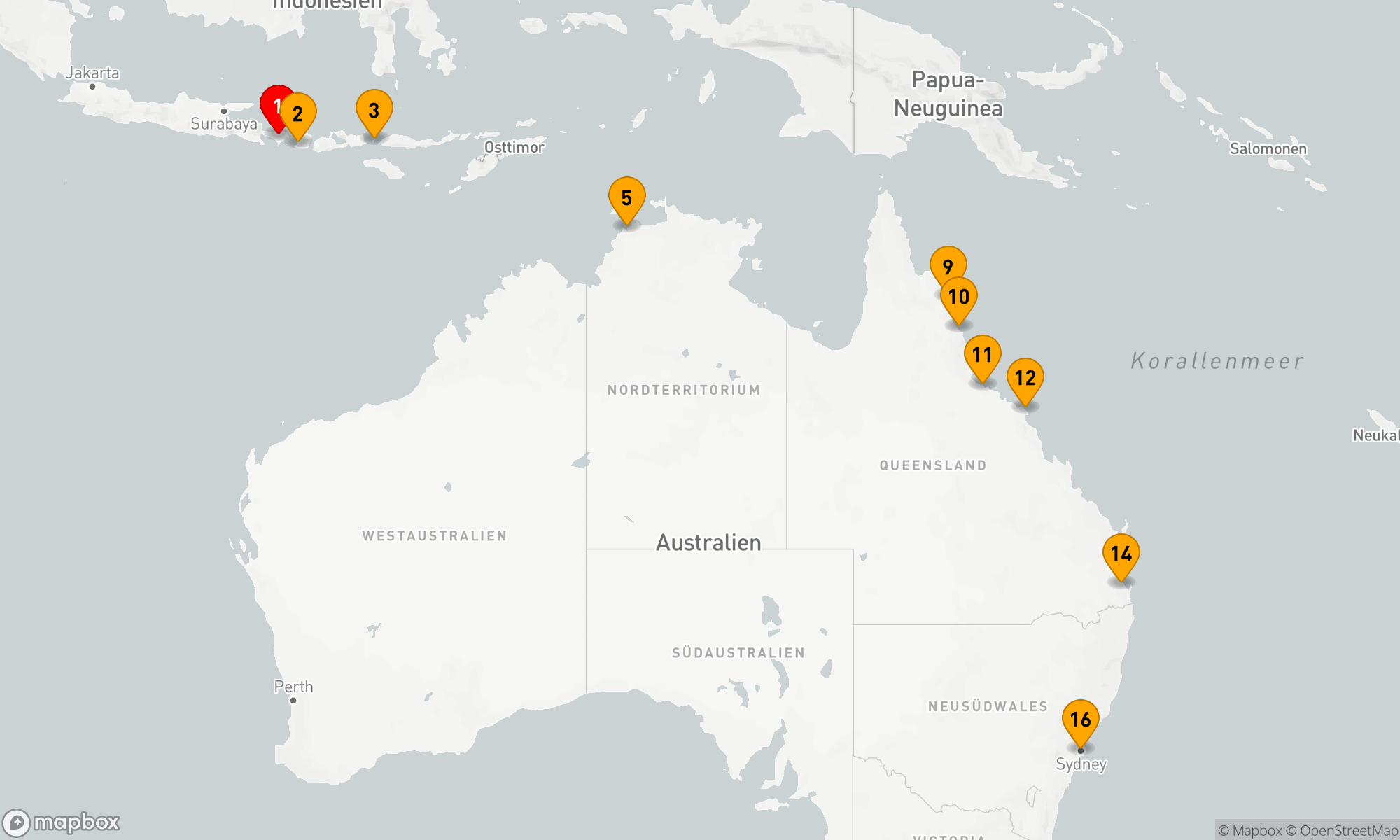 Route 16 Nächte - KORALLENKÜSTEN ZUM OPERNHAUS