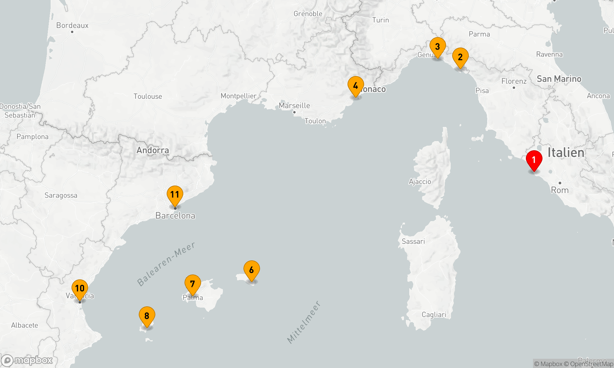 Route 10 Nächte - SPANISCHE SAPHIR-KÜSTE