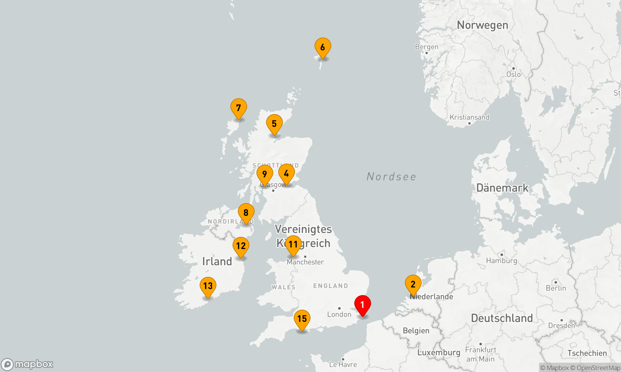 Route 15 Nächte - WILDE BRITISCHE INSELN: BELFAST ABENDAUFENTHALT