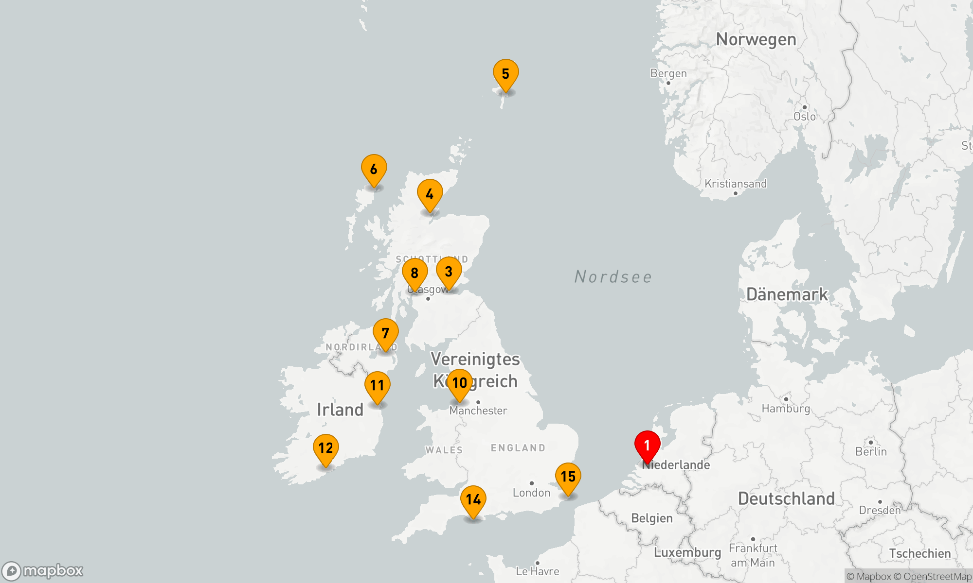 Route 15 Nächte - WILDE BRITISCHE INSELN: BELFAST ABENDAUFENTHALT