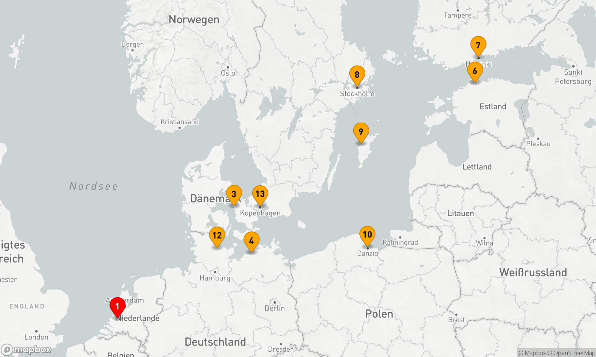 Route 14 Nächte - BALTISCHE UND SKANDINAVISCHE HAUPTSTÄDTE MIT HISTORY CHANNEL