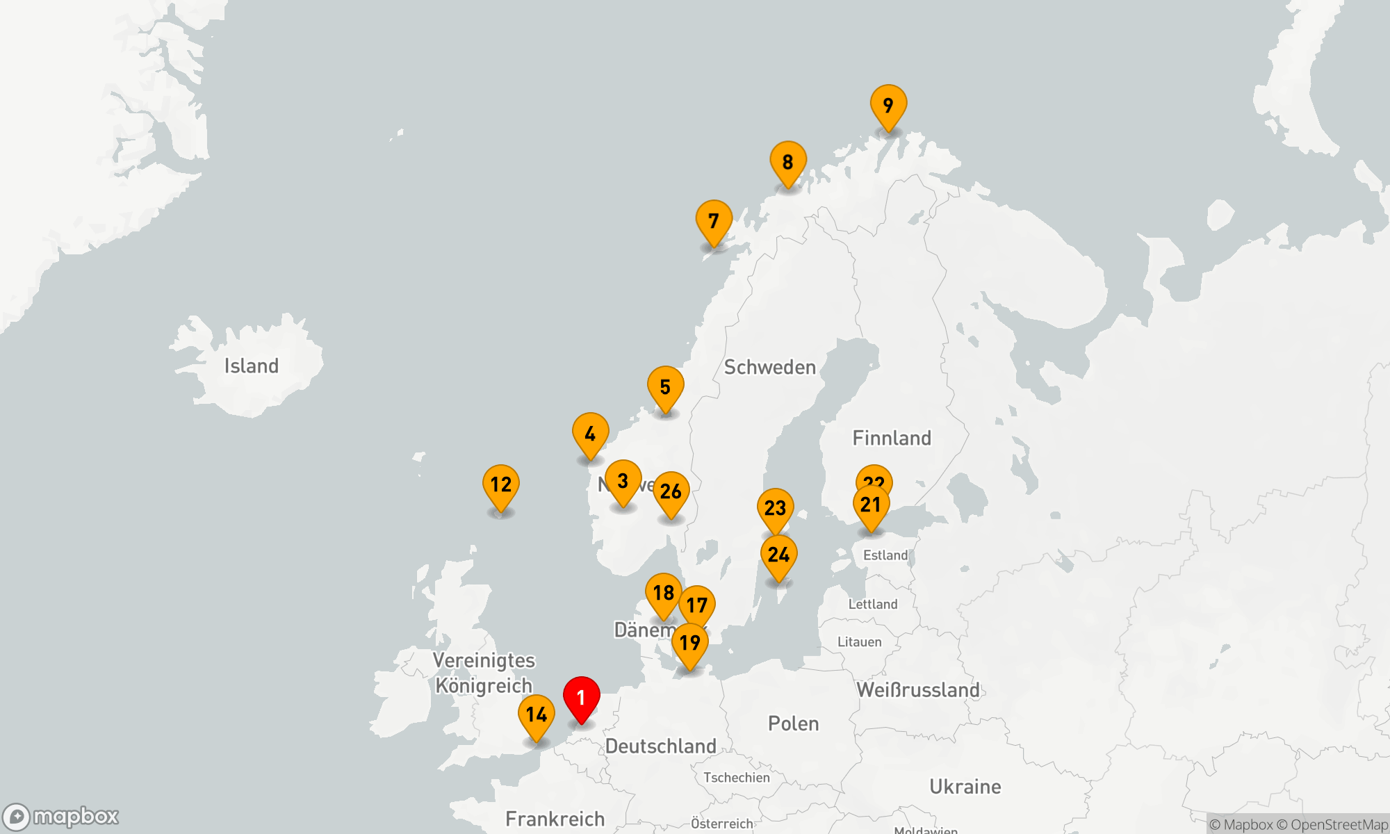Route 28 Nächte - ARKTISCHER KREIS & BALTISCHE HAUPTSTÄDTE SAMMLERREISE