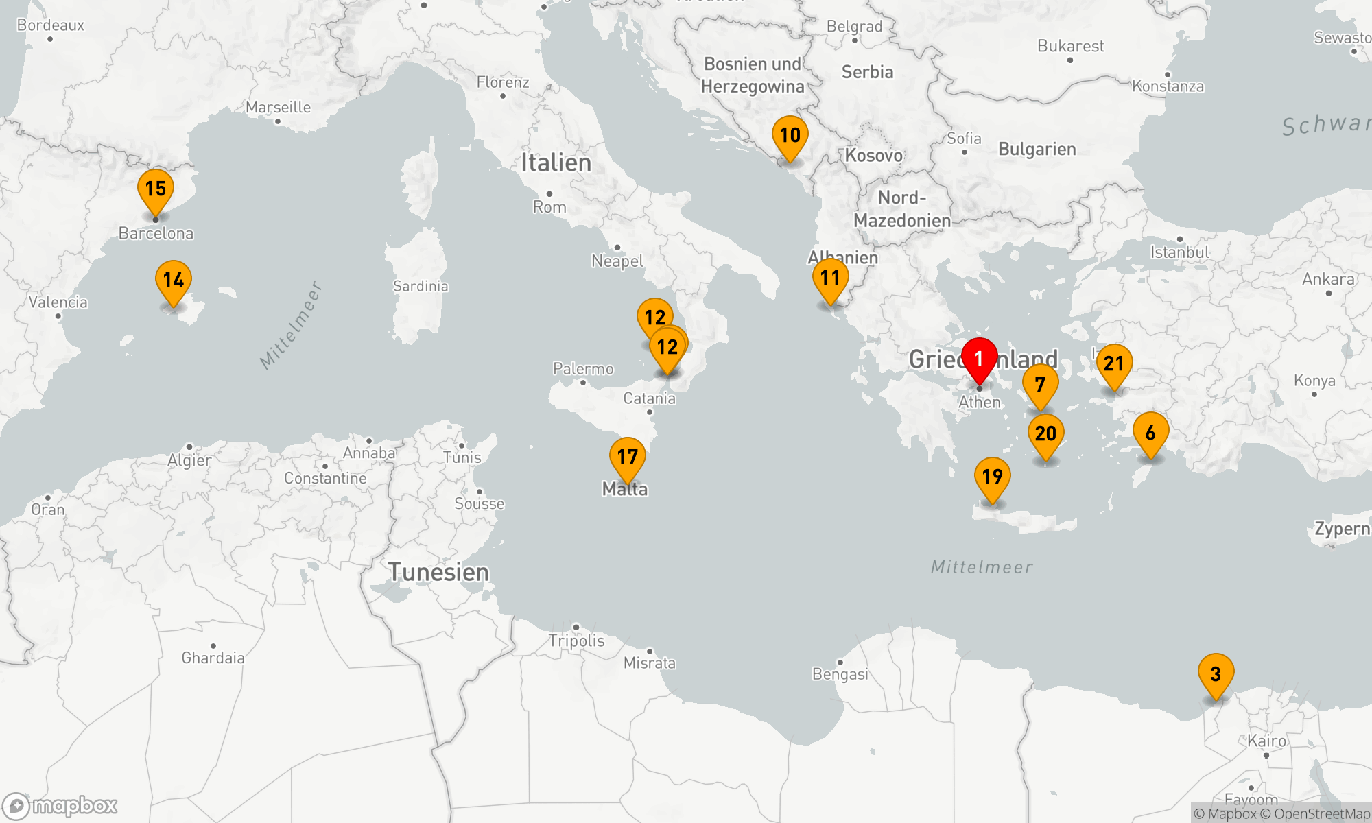 Route 21 Nächte - ULTIMATIVE MEDITERRANE PRACHT SAMMLERREISE