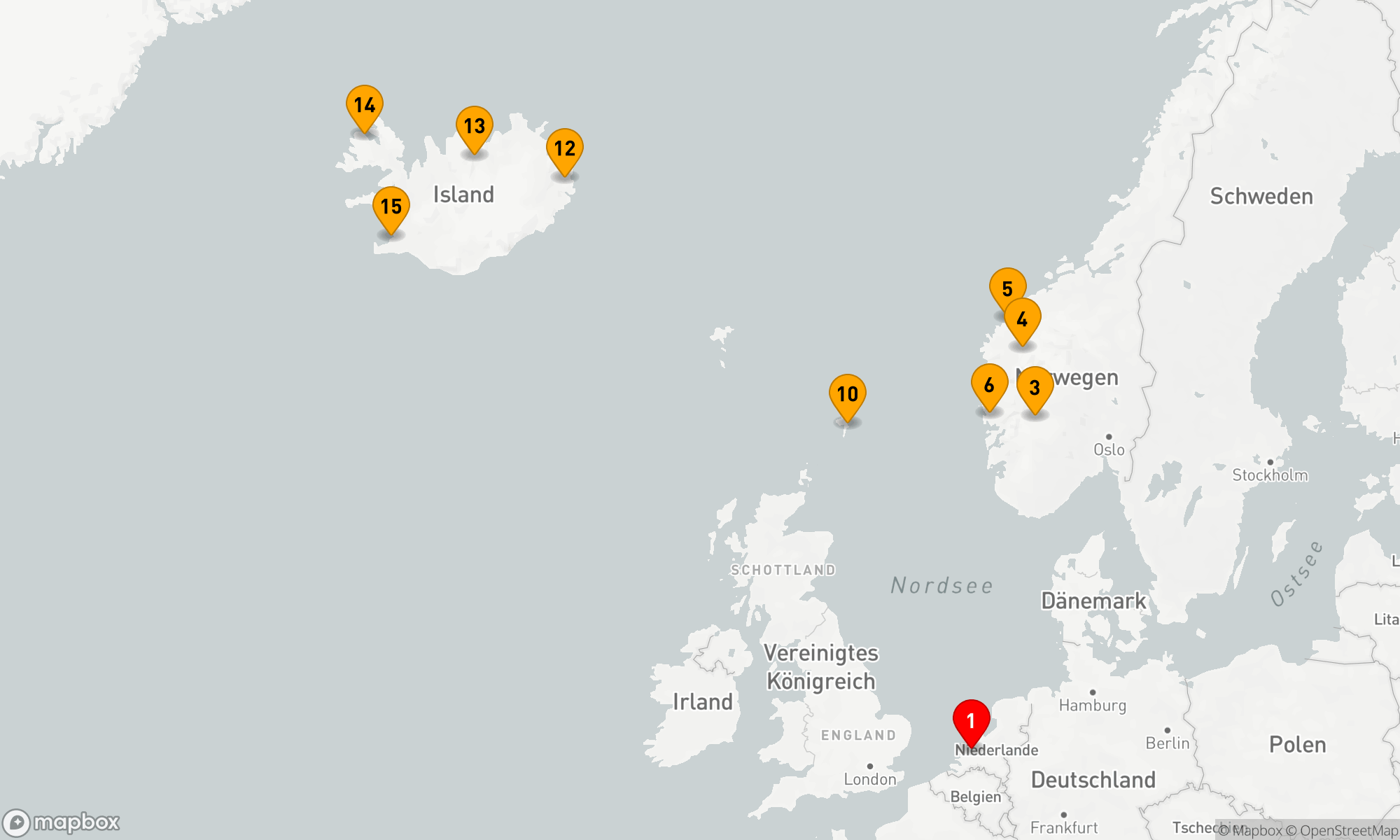 Route 14 Nächte - FJORDE VON NORWEGEN & ISLAND SAMMELREISE