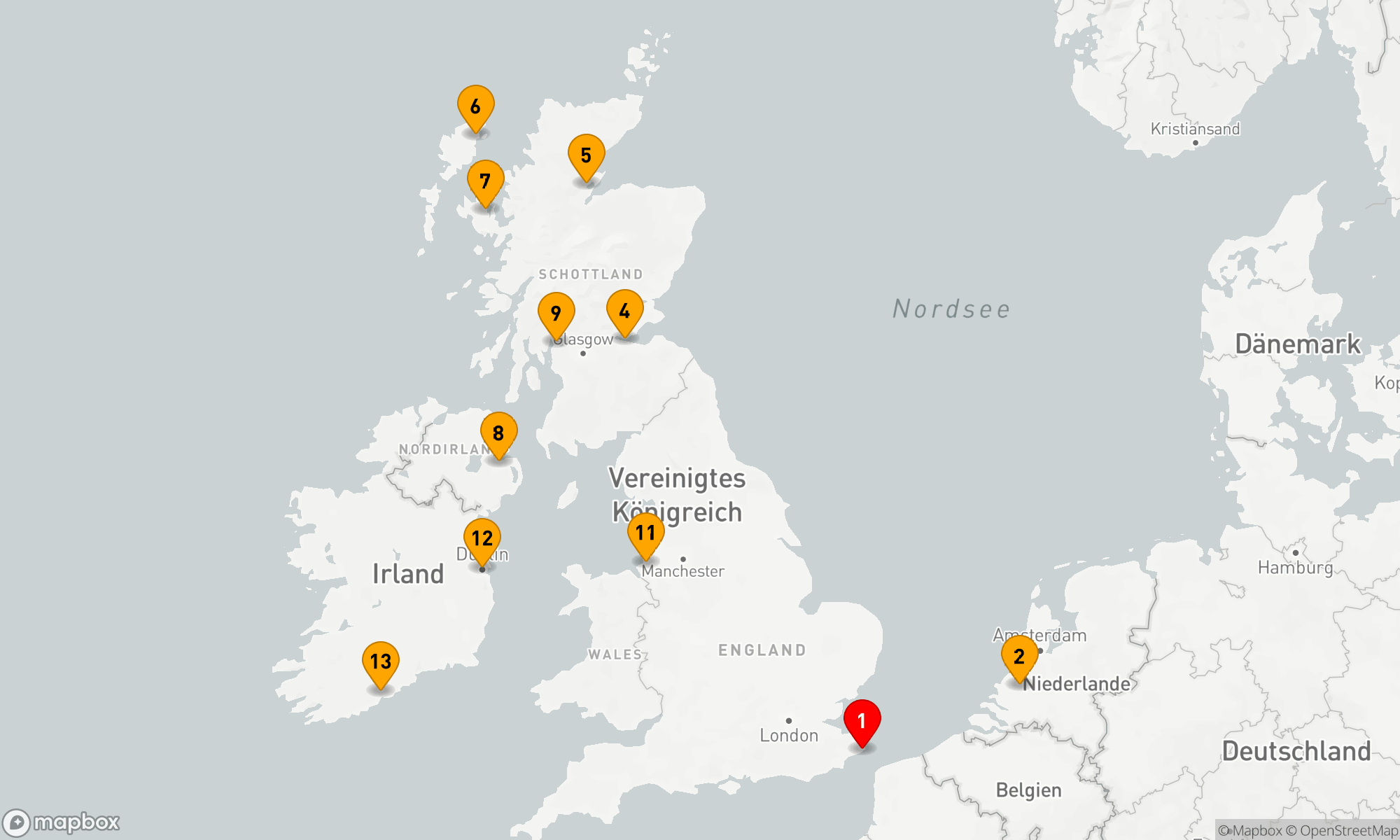 Route 14 Nächte - WILDE BRITISCHE INSELN: BELFAST ABENDAUFENTHALT