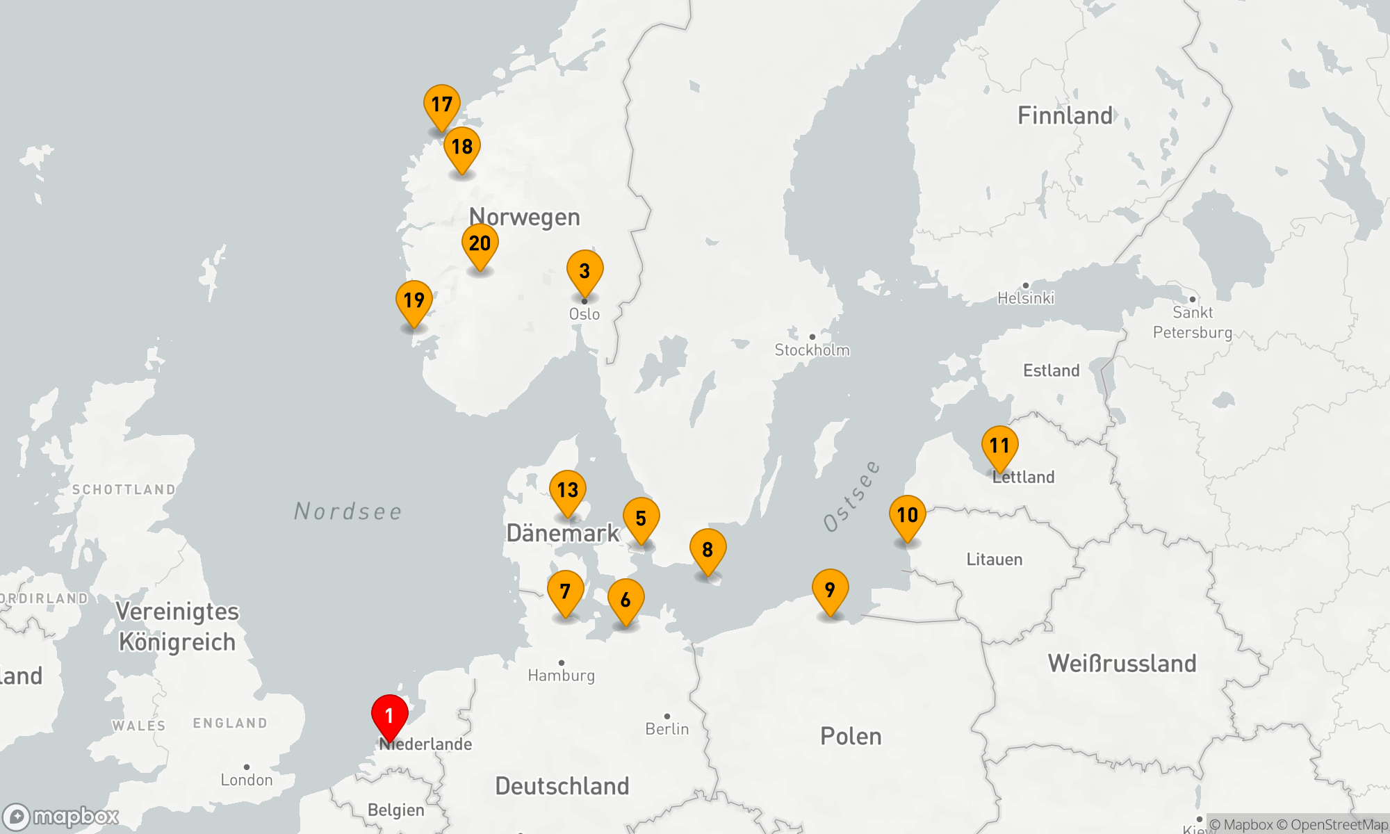 Route 21 Nächte - OKTOBERFEST MIT NORWEGISCHEN FJORDEN SAMMELREISE