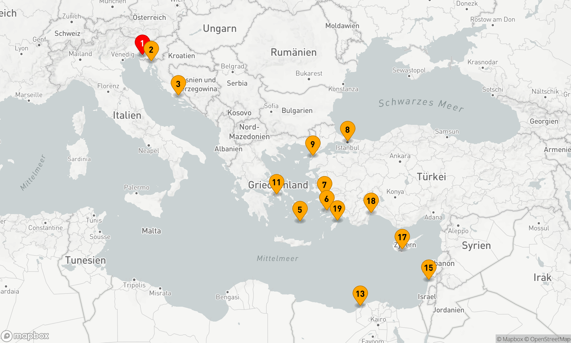 Route 21 Nächte - KROATIEN,  GRIECHENLAND,  ISTANBUL & ÄGYPTEN SAMMLERREISE