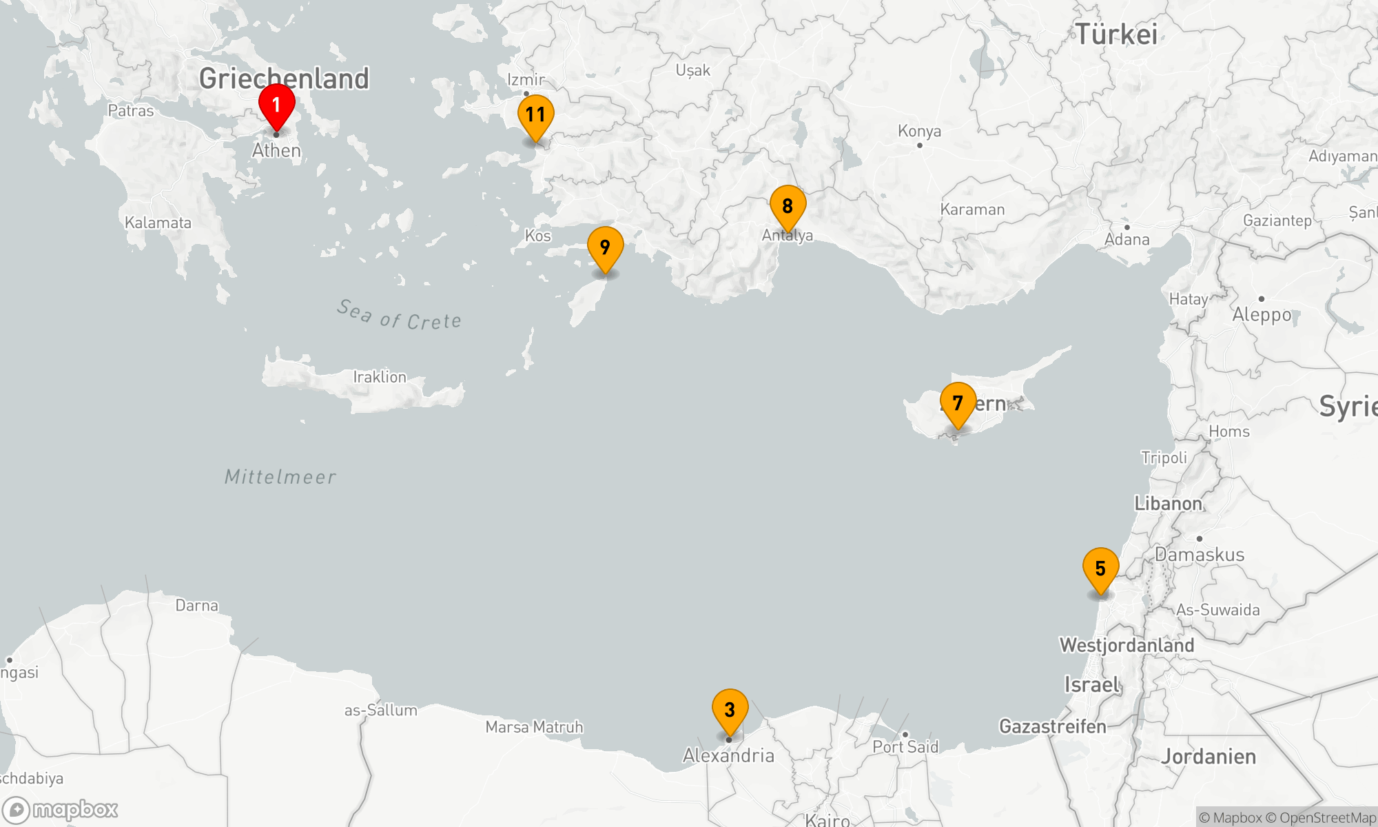 Route 11 Nächte - ÄGYPTEN & DAS HEILIGE LAND: KAIRO & RHODOS