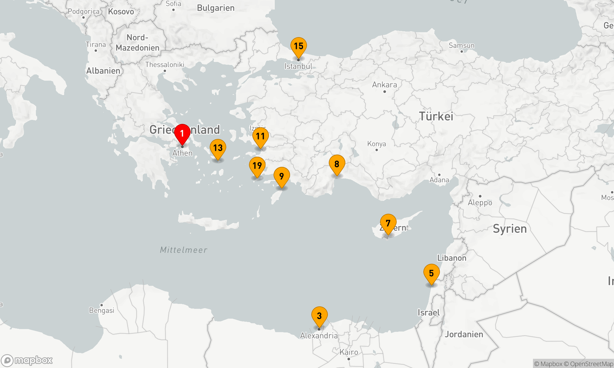 Route 21 Nächte - ÄGYPTEN,  GRIECHENLAND & ISTANBUL SAMMLERREISE