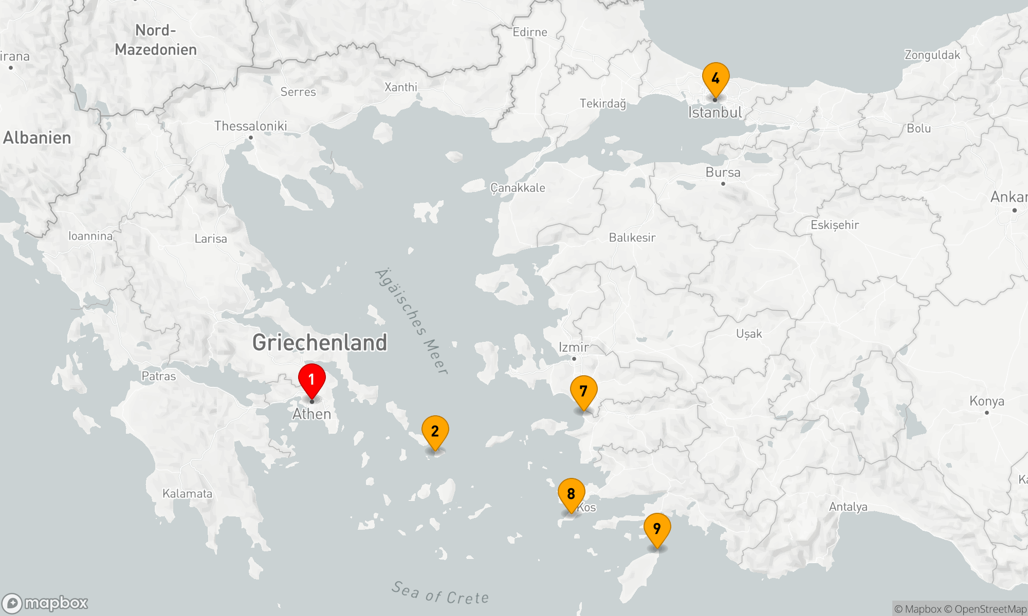 Route 10 Nächte - GRIECHISCHE INSELN & ISTANBUL MIT GESCHICHTSKANAL
