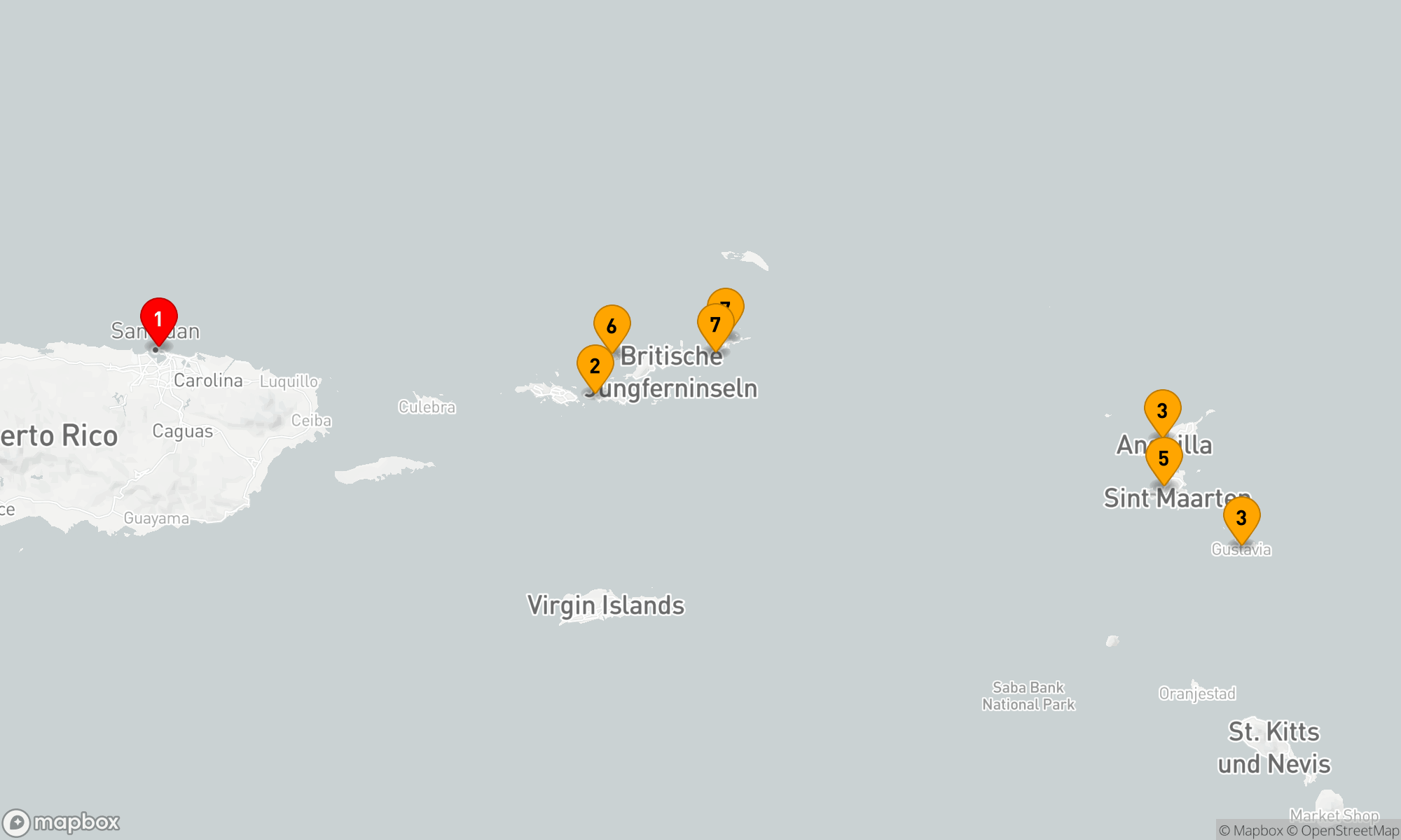 Route 7 Nächte - Karibische Inselträume ab San Juan