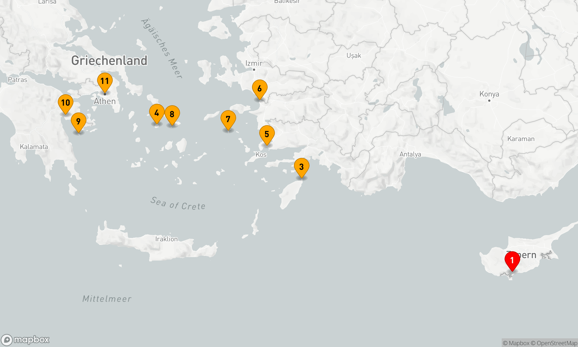 Route 10 Nächte - Einweihungsreise der Emerald Kaia: Von Zypern zur Akropolis