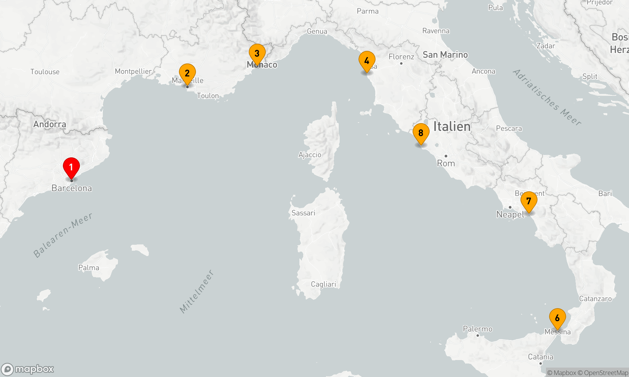 Route 7 Nächte - Mediterrane Entdeckungsreise