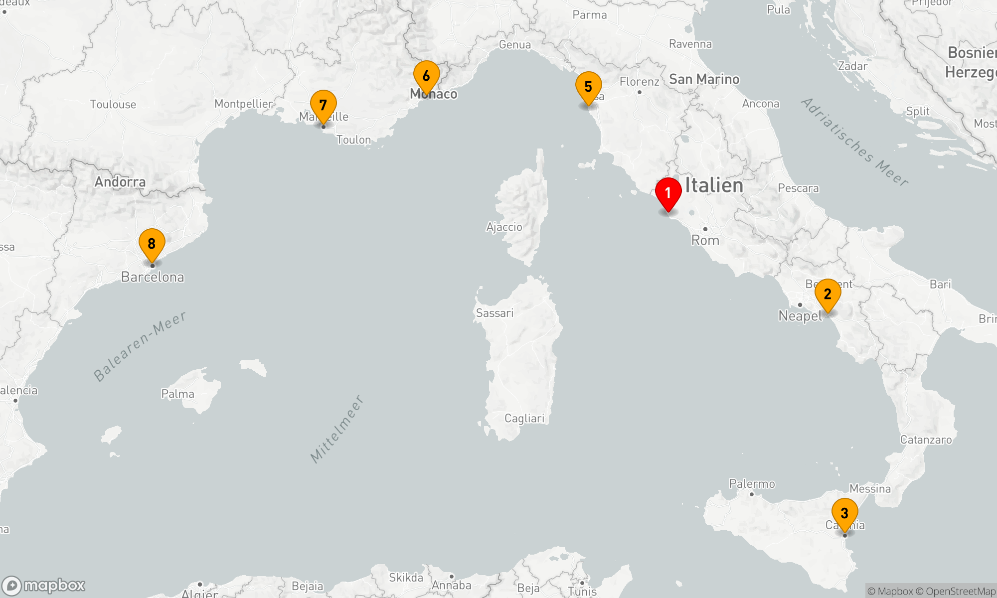 Route 7 Nächte - Mediterranes Abenteuer: Kultur und Küste erleben