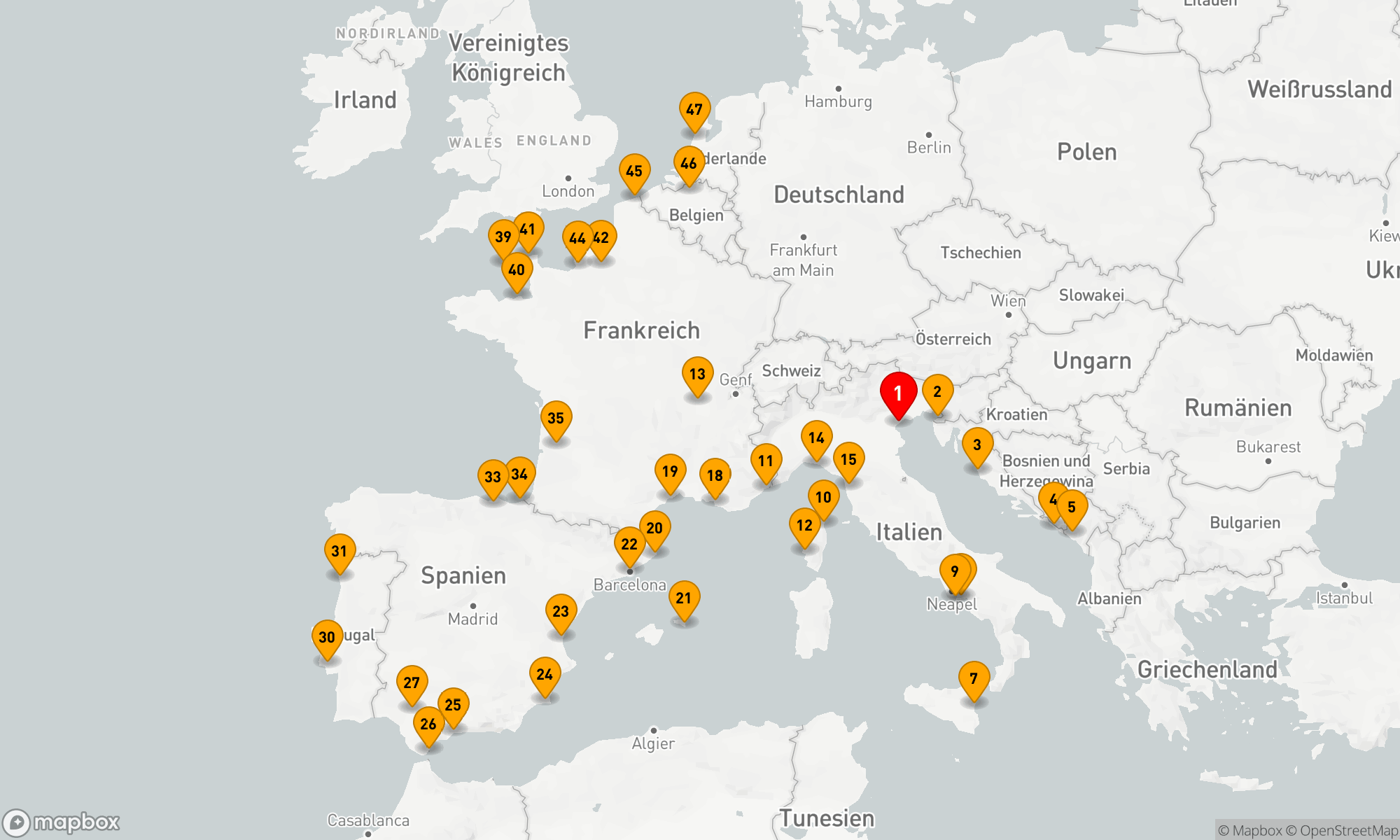 Route 46 Nächte - VENEDIG-AMSTERDAM GROSSE REISE
