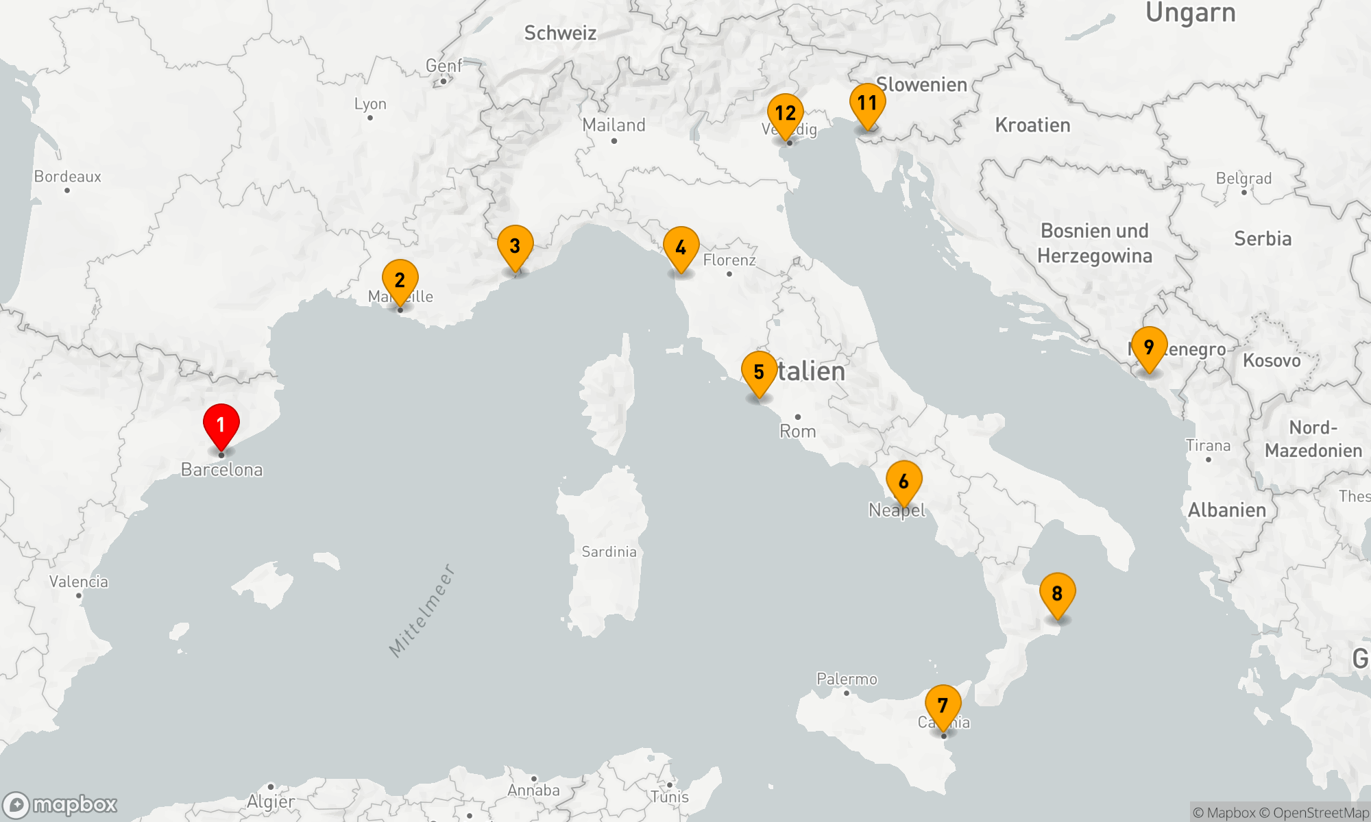 Route 11 Nächte - BEST OF THE MEDITERRANEAN CRUISE: MONTE CARLO,  ROM & SORRENTO