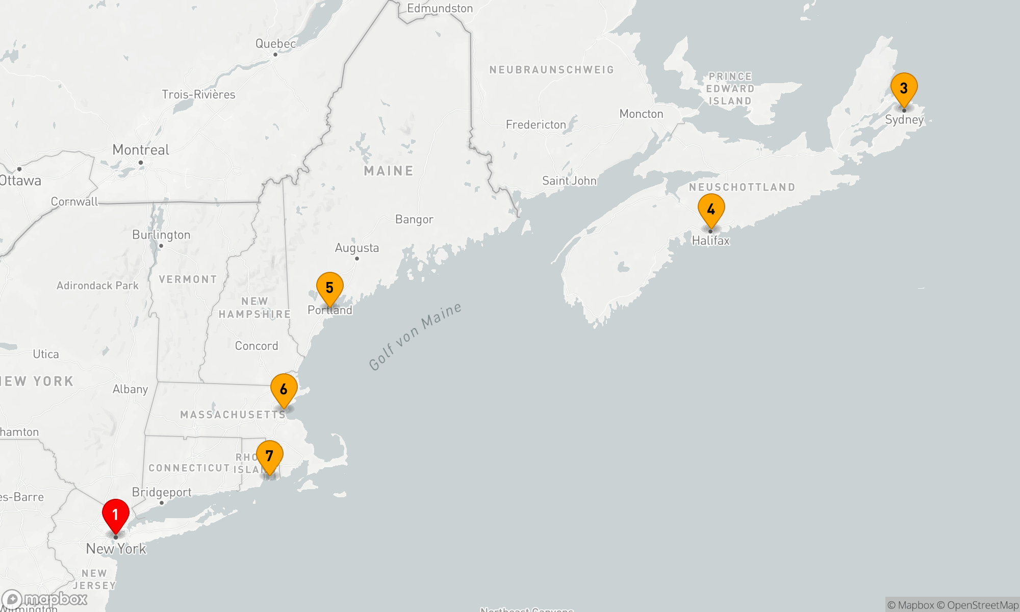 Route 7 Nächte - Kanada und Neuengland - New York