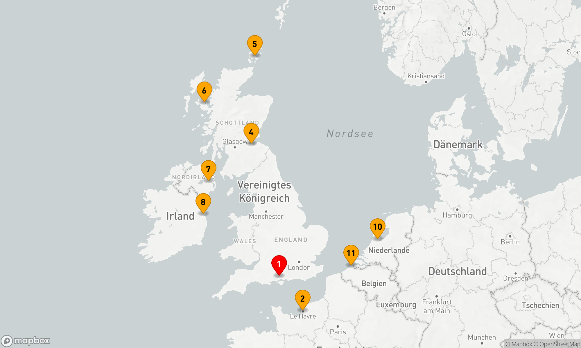Route 11 Nächte - Europäische Hauptstadt-Entdeckungsreise