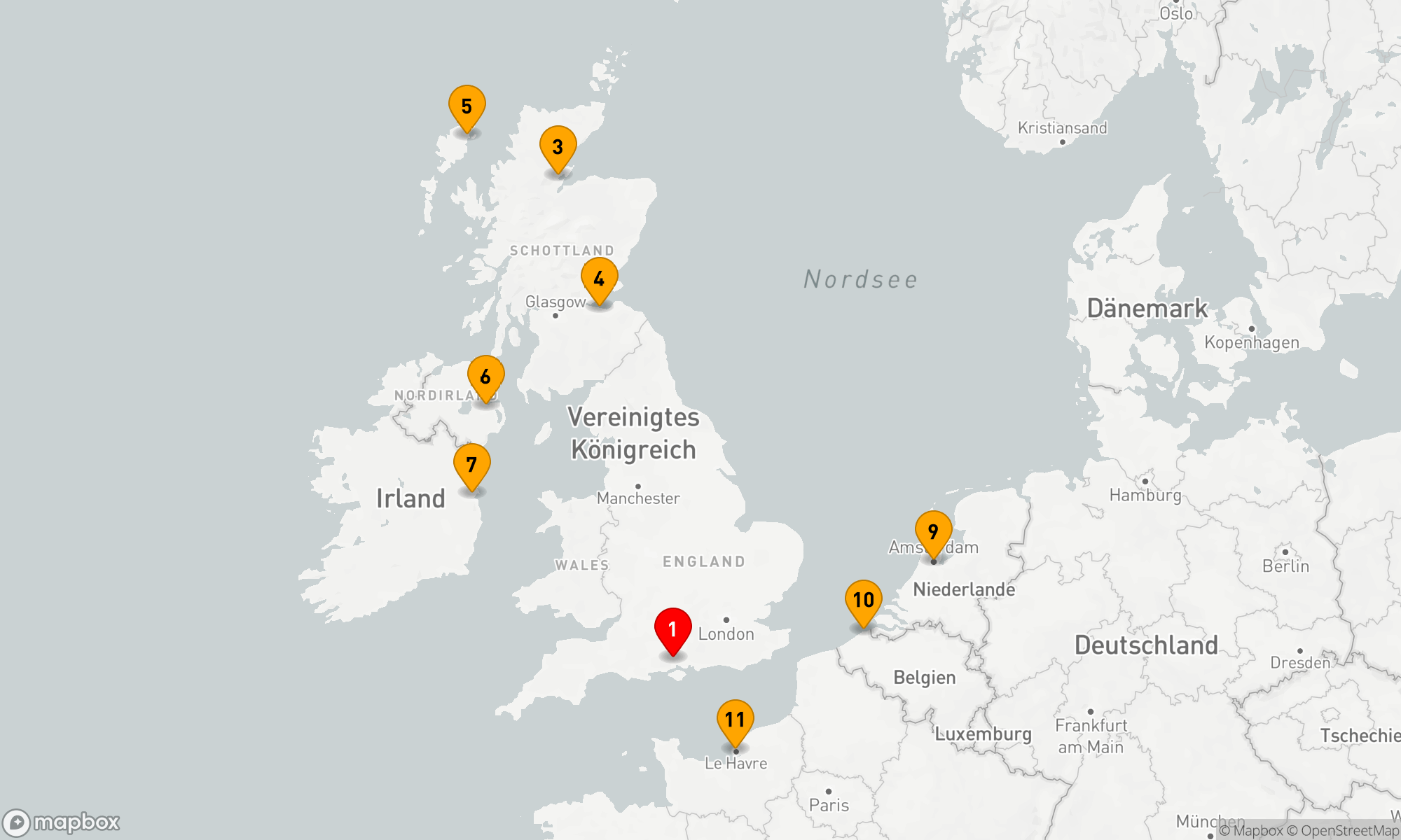 Route 11 Nächte - Europäische Küstenschätze Ab Southampton